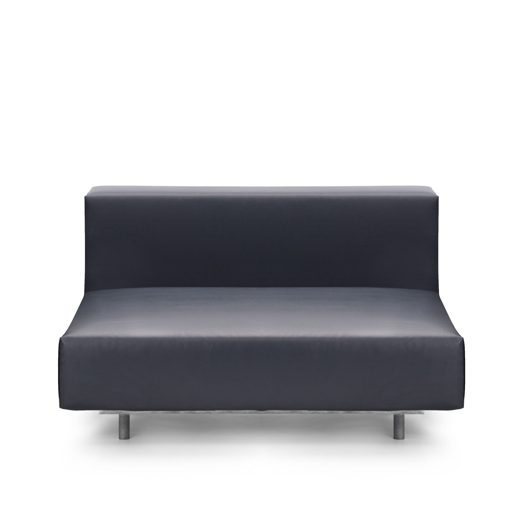 Walrus Outdoor Sofa Mittelmodul von Extremis, modernes graues Lounge Sofa für den Garten.
