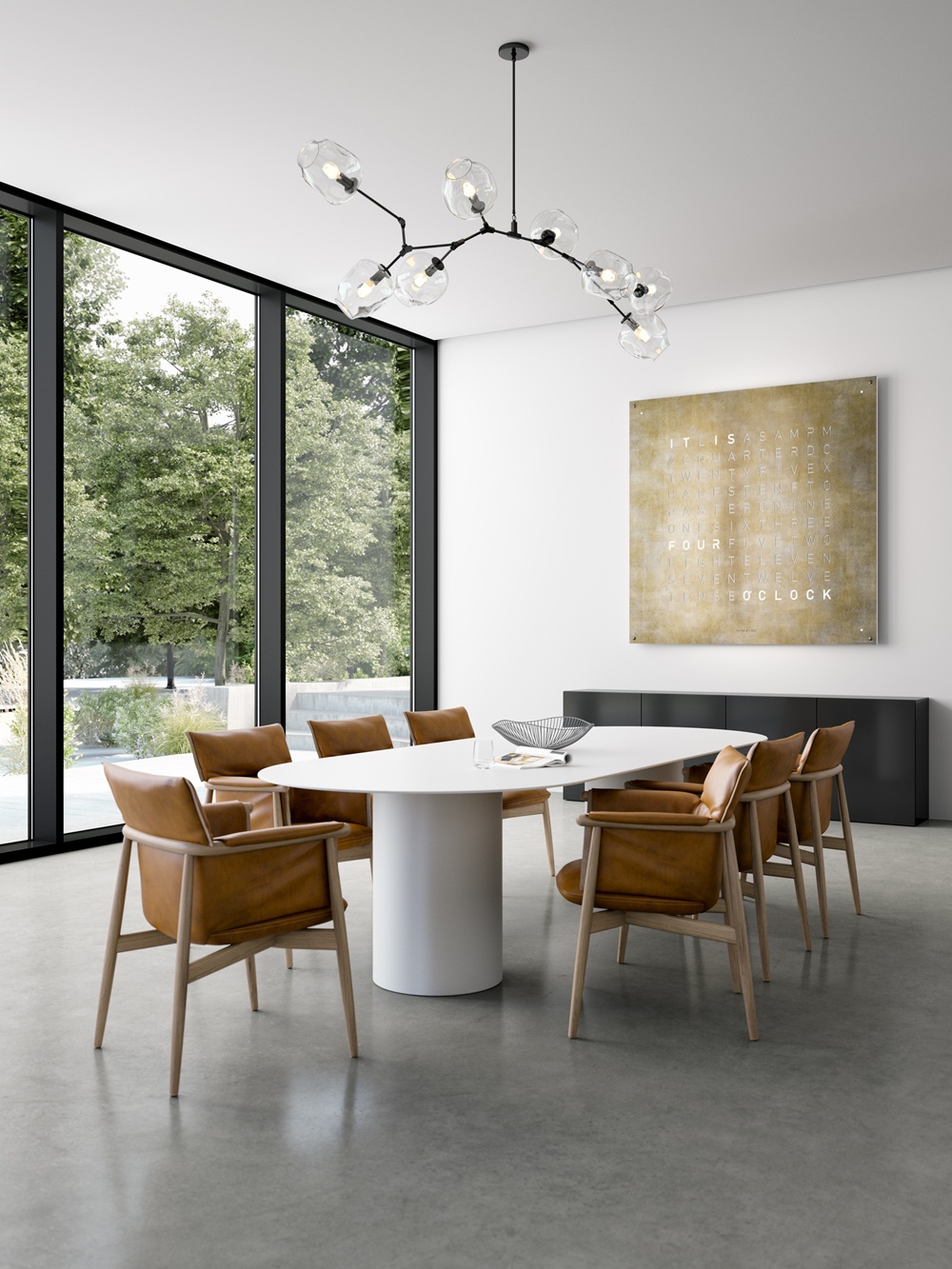 Earth 180 Creator's Edition wandklok / Tijdsobject Duits QLOCKTWO