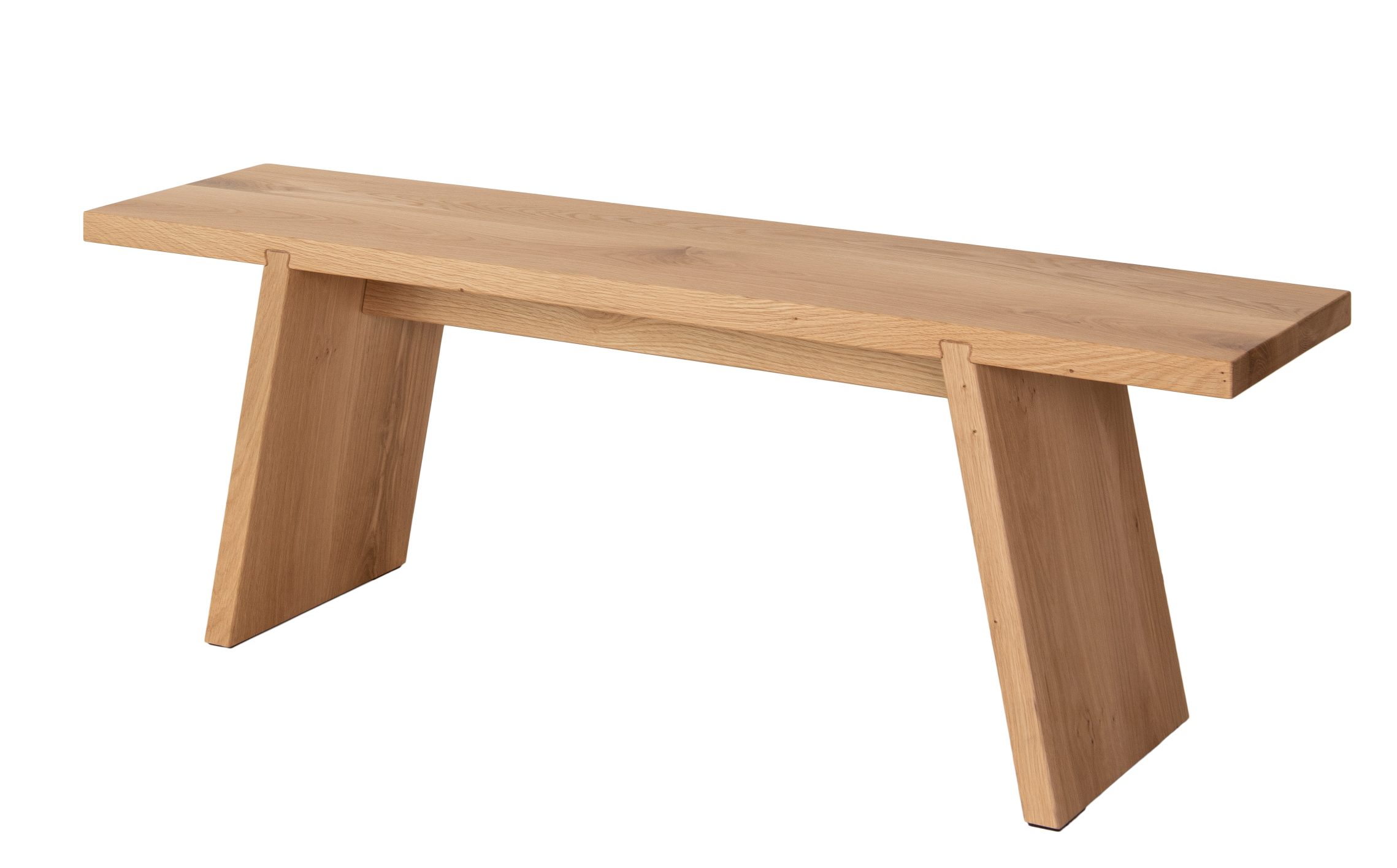 Dovetail Bench Bank: Helle Holzbank mit schlichtem Design und Zapfenverbindungen für Esszimmer oder Flur.