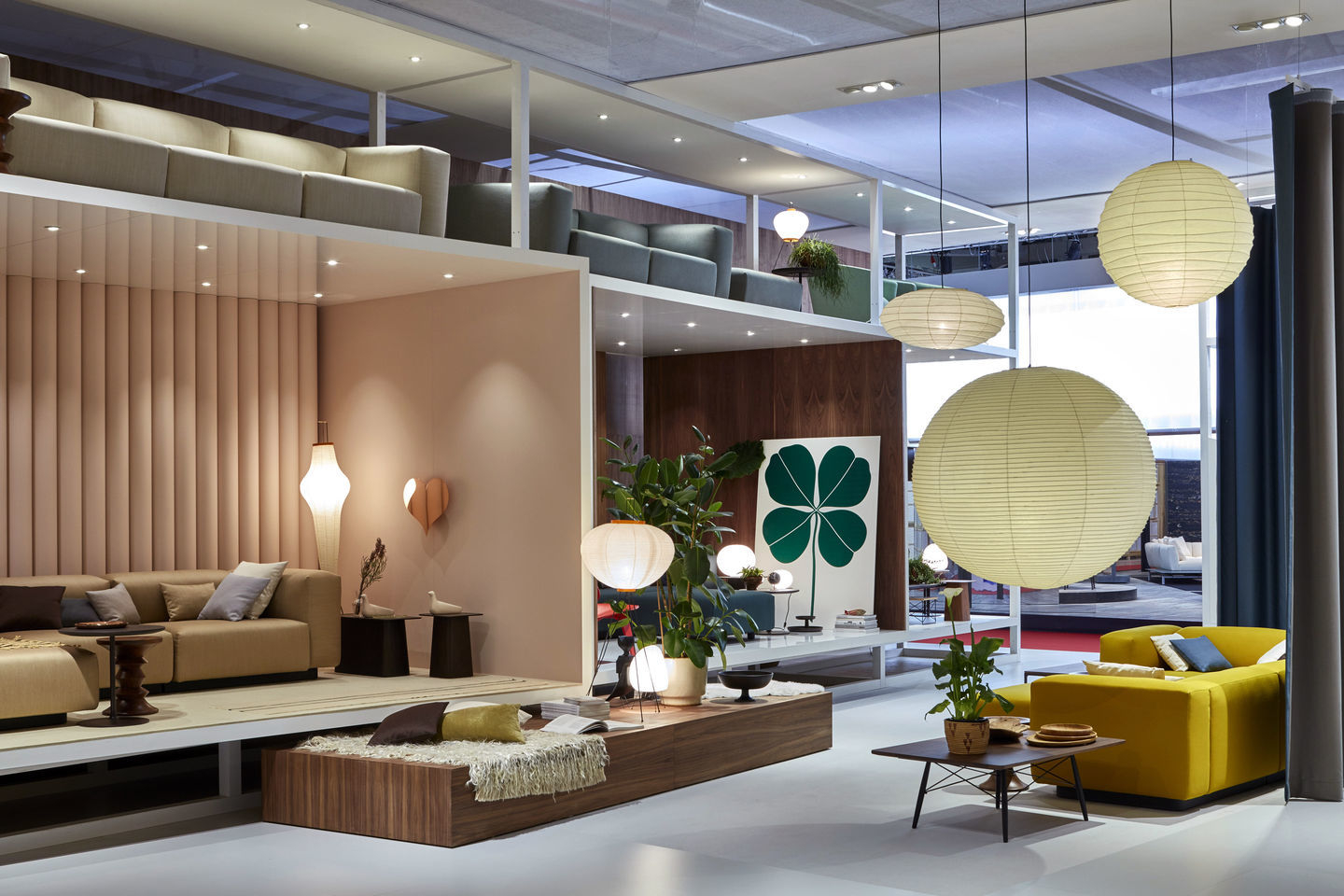 Akari Leuchten: Hängeleuchten aus Papier in verschiedenen Größen, Vitra Design Lampe.