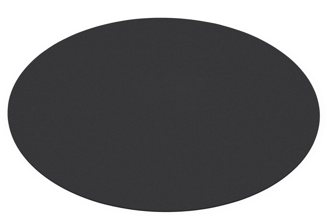 Runder, schwarzer Teppich "Bigdot" von HEY-SIGN by BWF Group, minimalistisches Design für moderne Wohnräume.