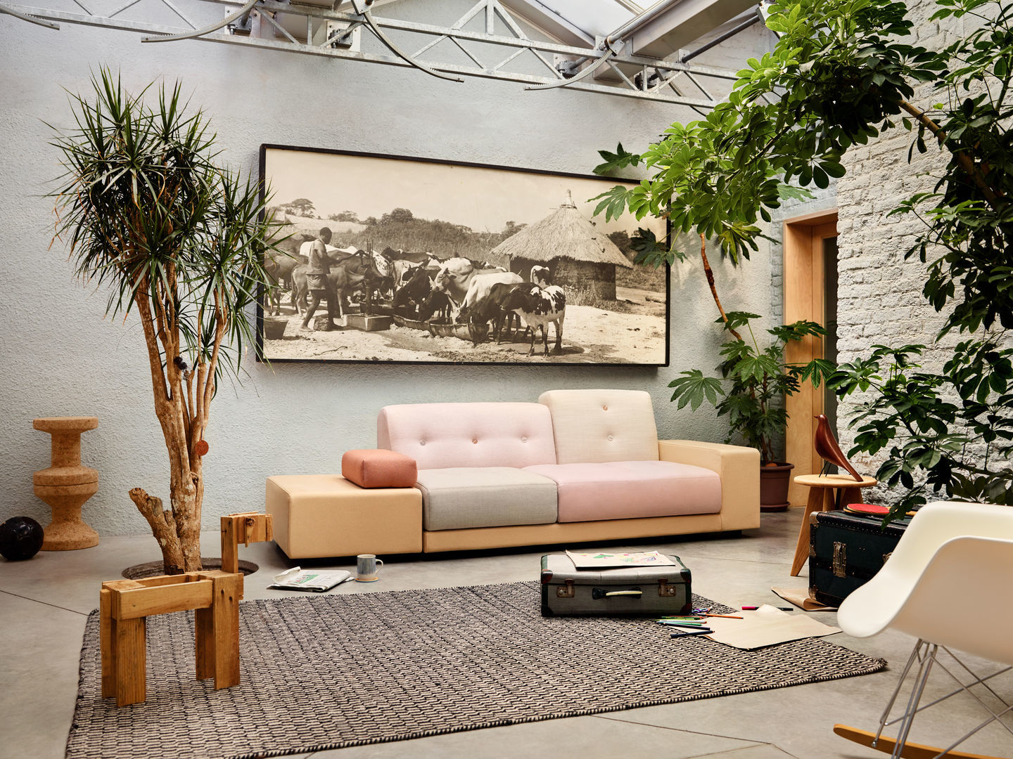 Houten kruk Vitra