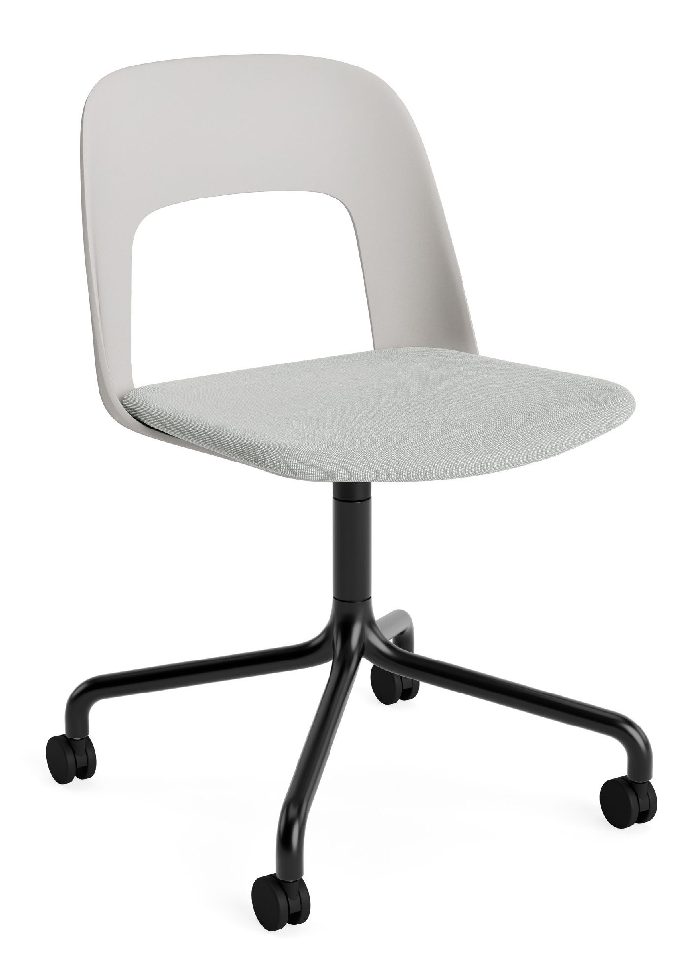 Layout Side Chair 163 draaistoel met vier poten van Hay