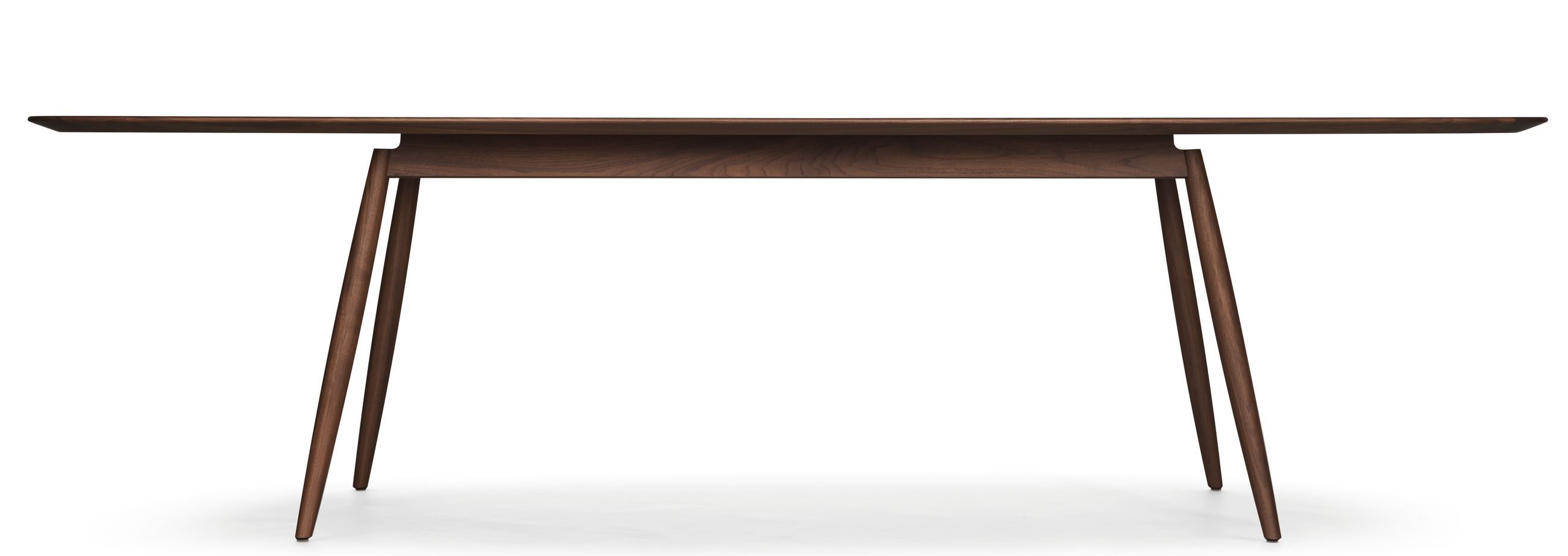 Walter Knoll Esstisch 2990 Moualla Table aus dunklem Holz mit filigranen Beinen.