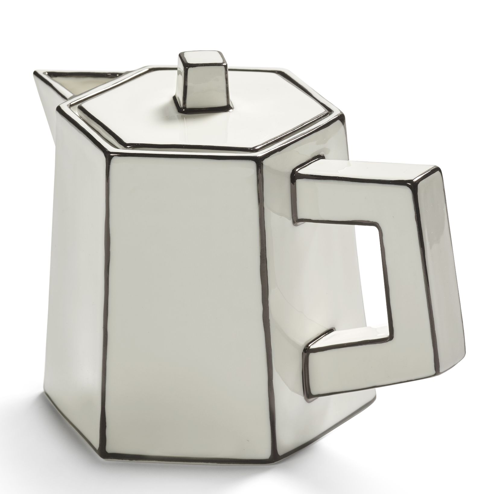 Theepot wit/zwart Carte Blanche Serax 