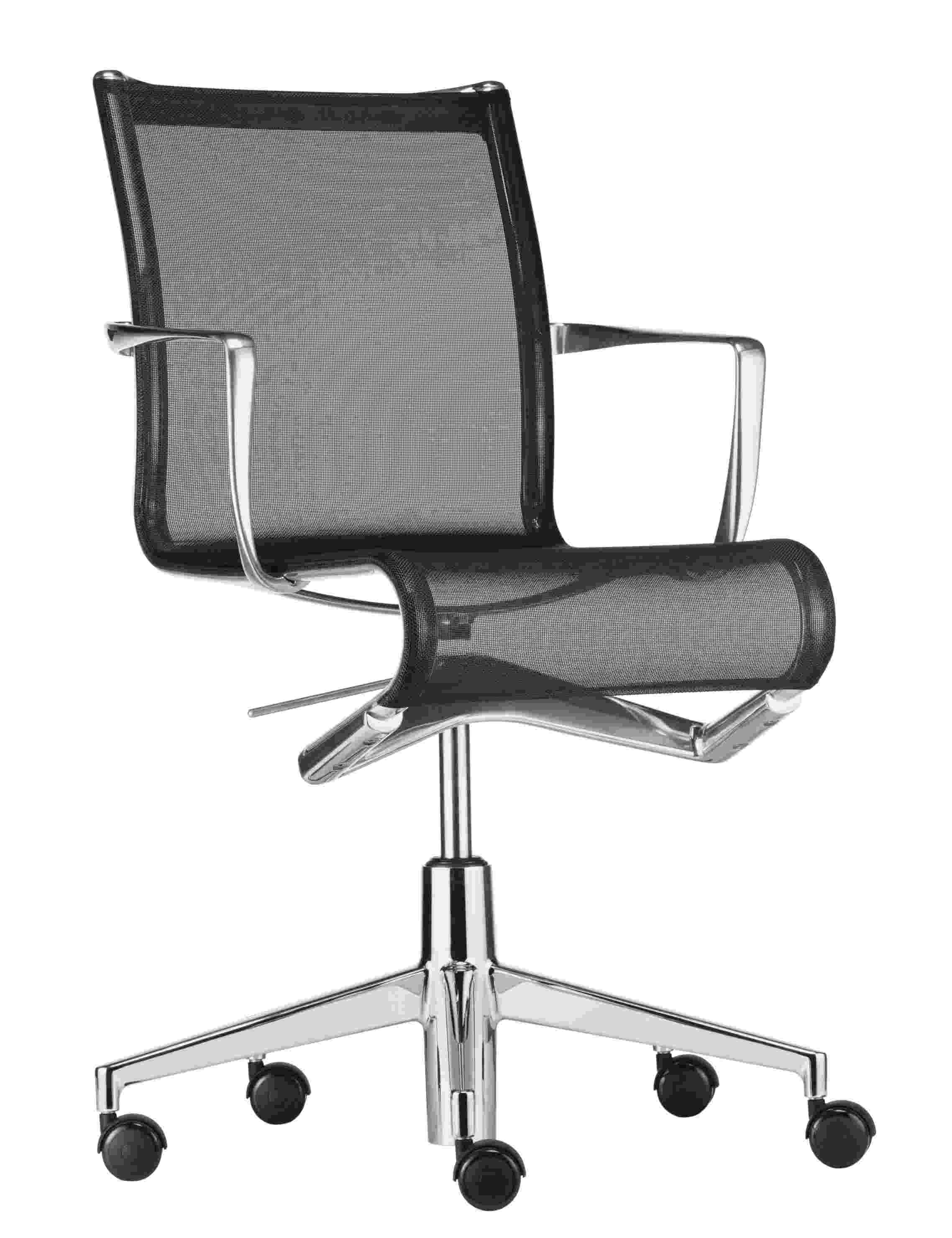 Rollingframe Bürodrehstuhl mit Netzrückenlehne und Chromgestell, ergonomischer Bürostuhl für komfortables Sitzen im Büro.
