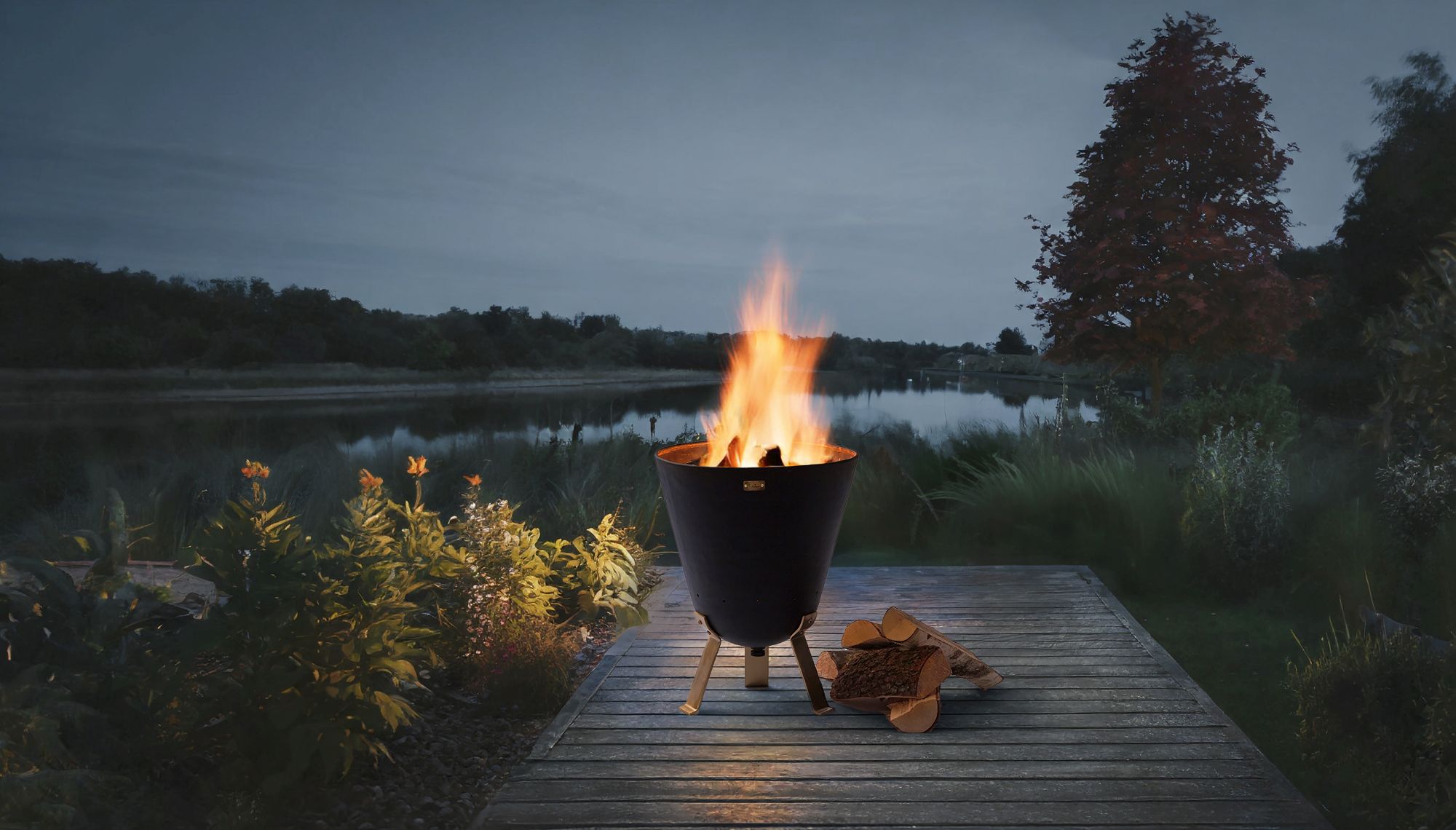 Vuurplaatsset met vuurkorf en grillrooster Philippi