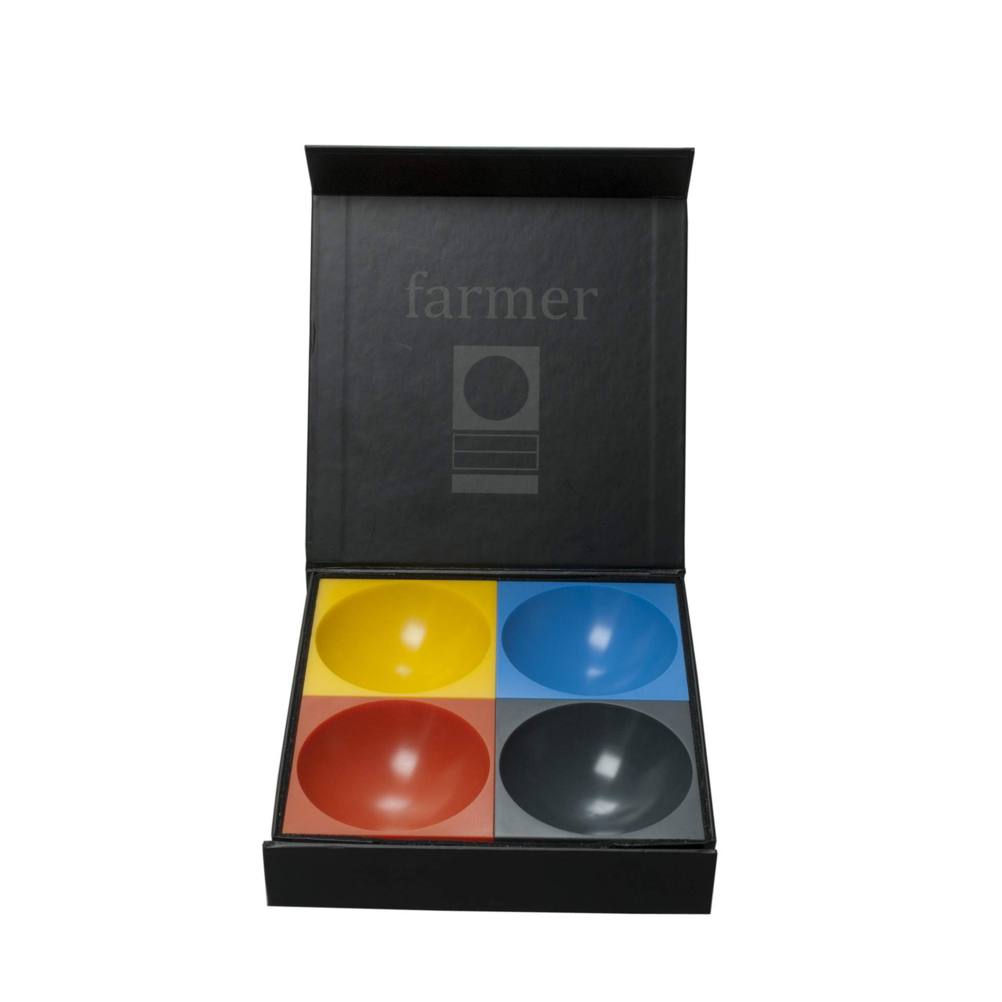 Modul 4 Magnetic Bowl Schale Farmer Set in Geschenkbox, farbenfrohe Küchenschalen für Dips.