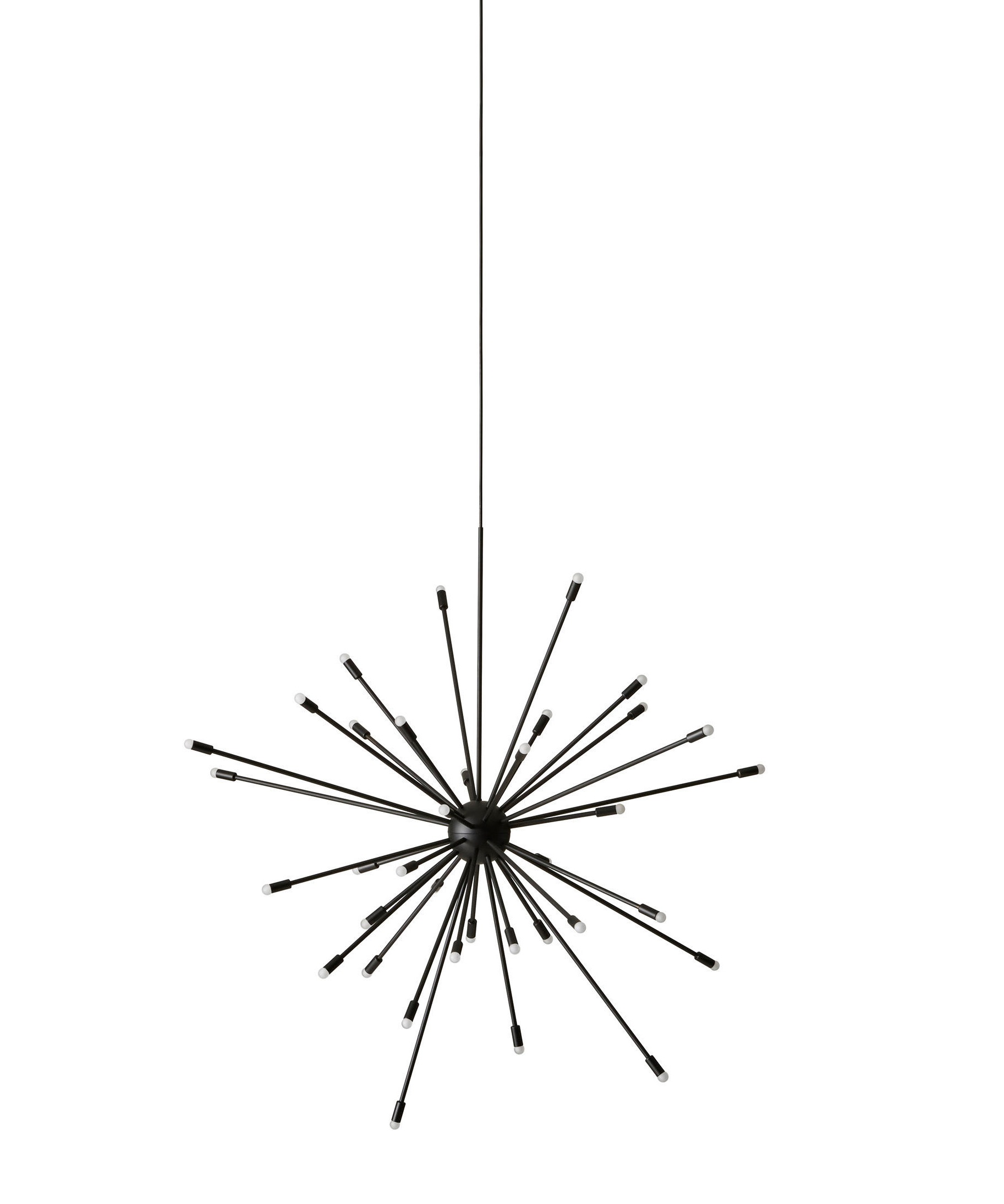 Schwarze Cassina Hängeleuchte im Galaxy Design mit vielen Armen und kleinen Leuchten.