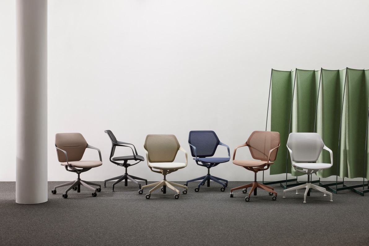 Ray Work Bürodrehstühle von Brunner in verschiedenen Farben und Ausführungen, ergonomische Bürostühle für modernes Bürodesign.