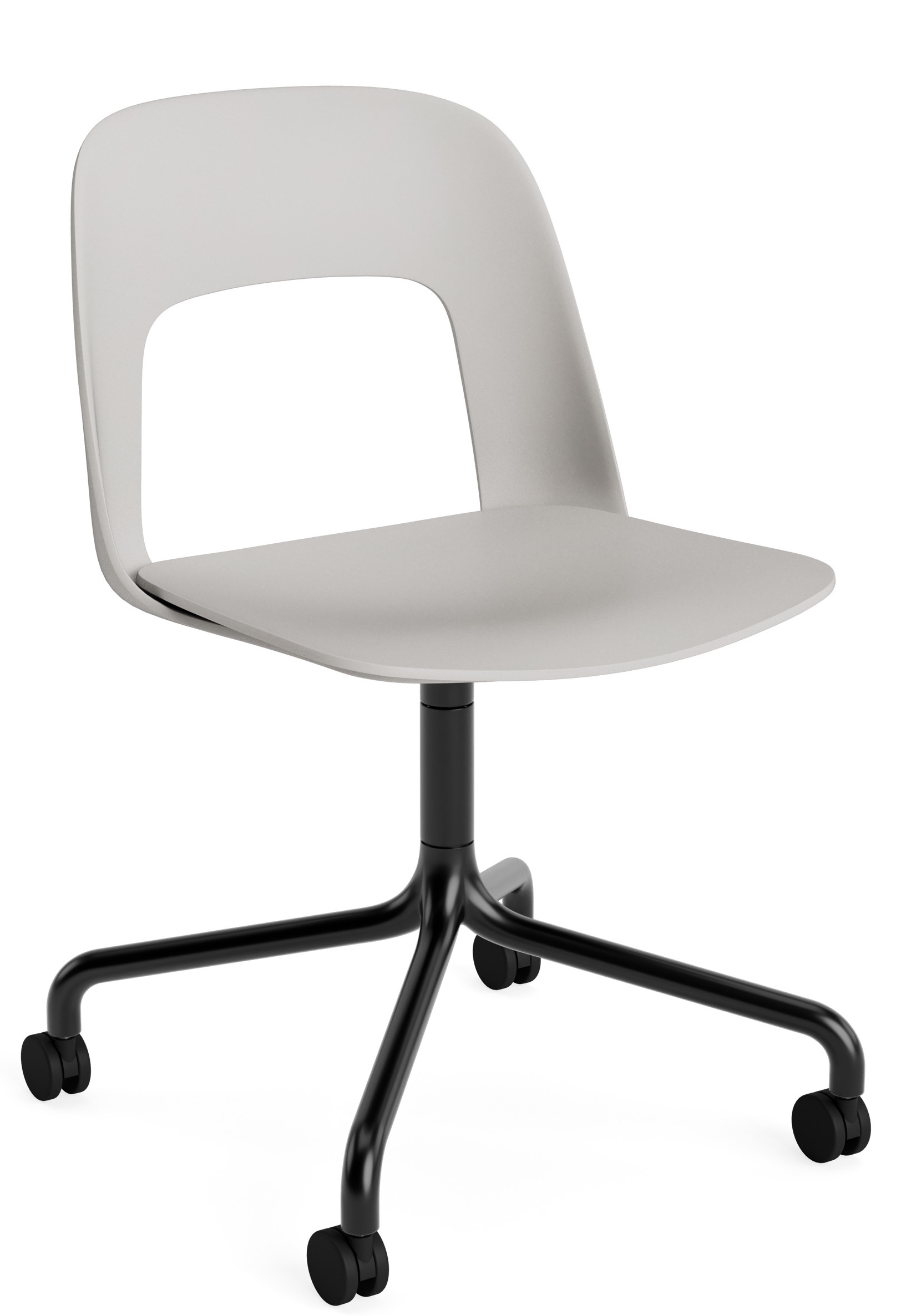 Lay-out Side Chair 161, draaistoel met vier poten van Hay
