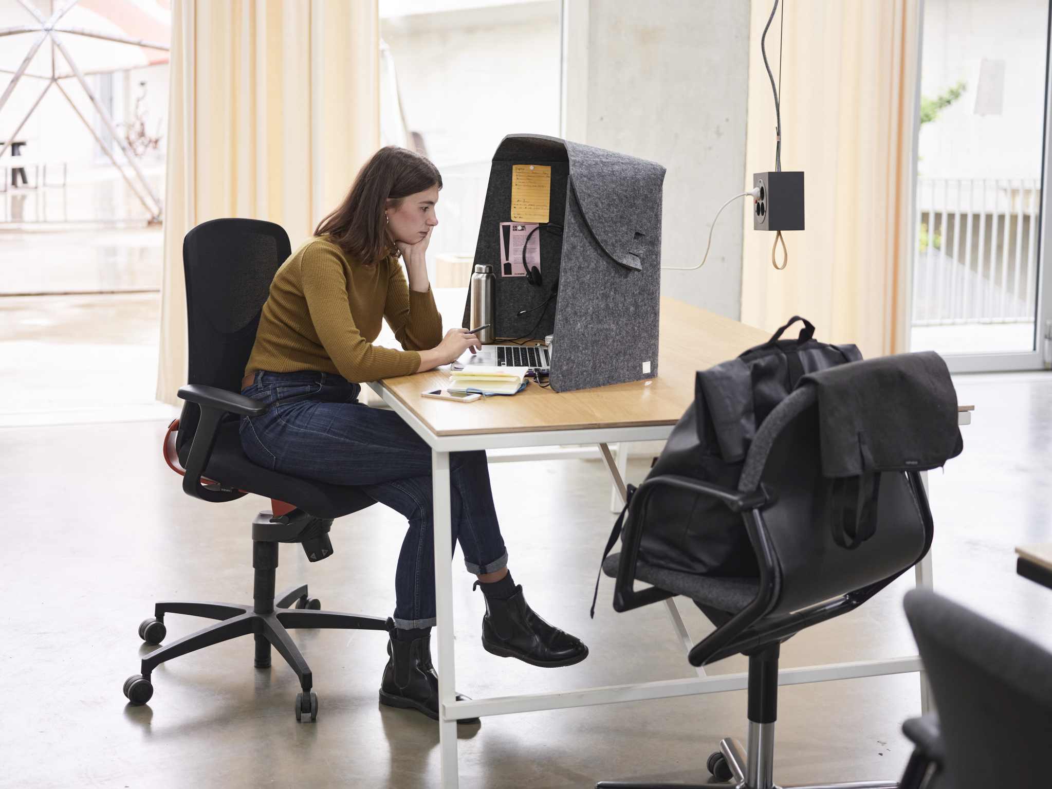 Opvouwbare werkplek van Wilkhahn