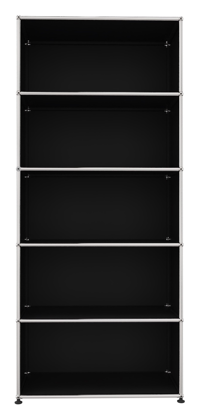 USM Haller open boekenkast H 179 cm grafietzwart