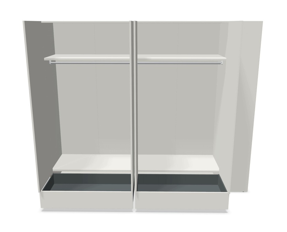 MODULAR PLUS kastcombinatie: dubbele kast met 2 laden en aanbouwkast rechts van Müller Möbelwerkstätten