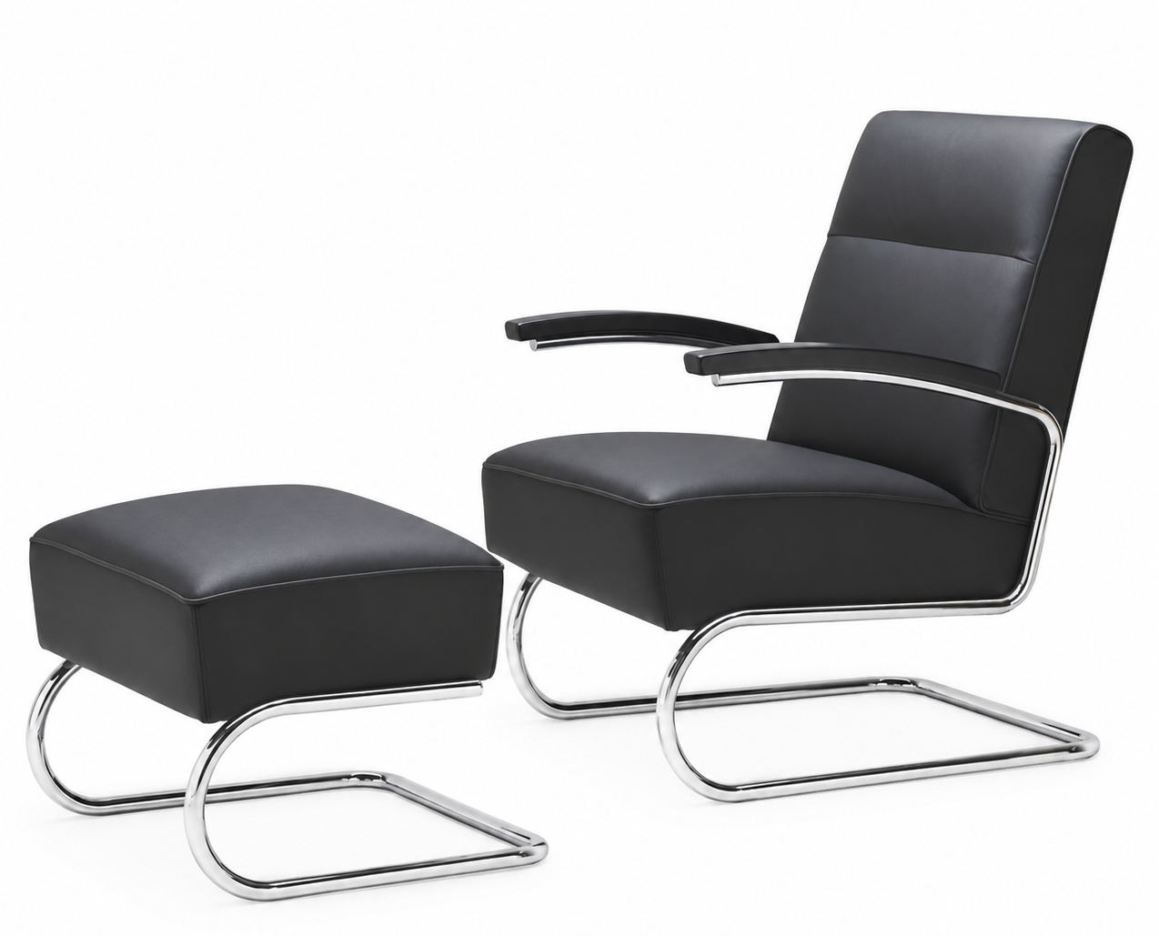 S 412 / S412 Thonet cantileverstoel met GRATIS voetenbankje