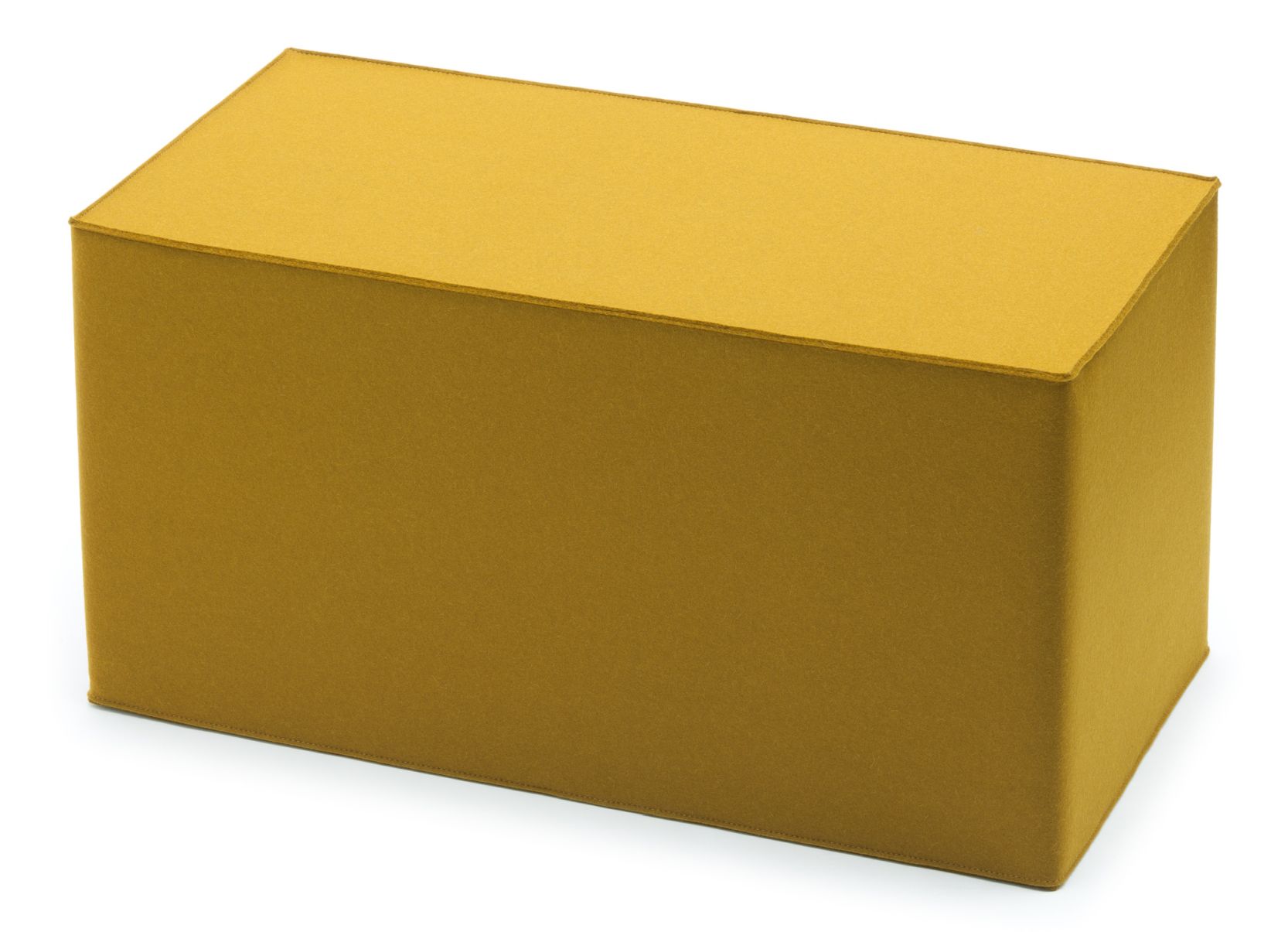 Goldener Quader Sitzhocker von HEY-SIGN by BWF Group, modernes Sitzmöbel für Wohnzimmer und Büro.