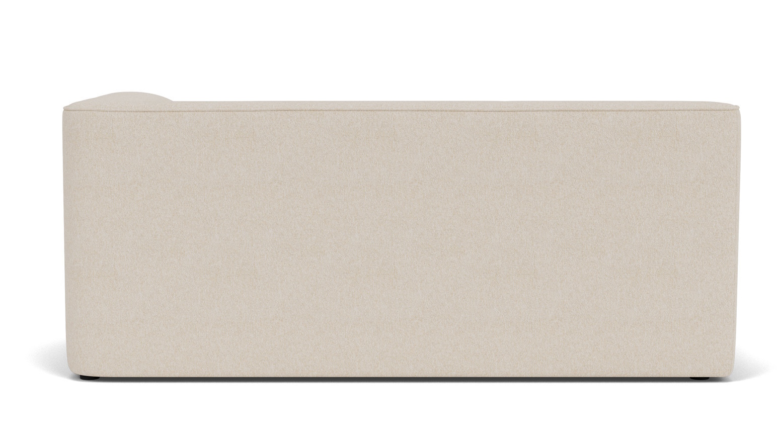 Detailansicht des Eave Modular Sofas von Audo Copenhagen, beige Ecksofa-Modul mit minimalistischem Design.