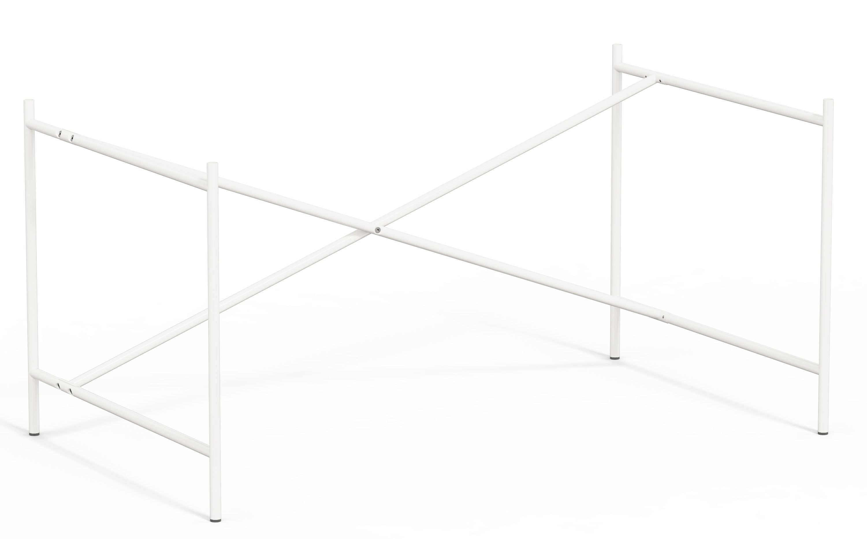 Eiermann Tischgestell in Weiß von Richard Lampert, minimalistisches Design für moderne Arbeitsplätze und Homeoffice.