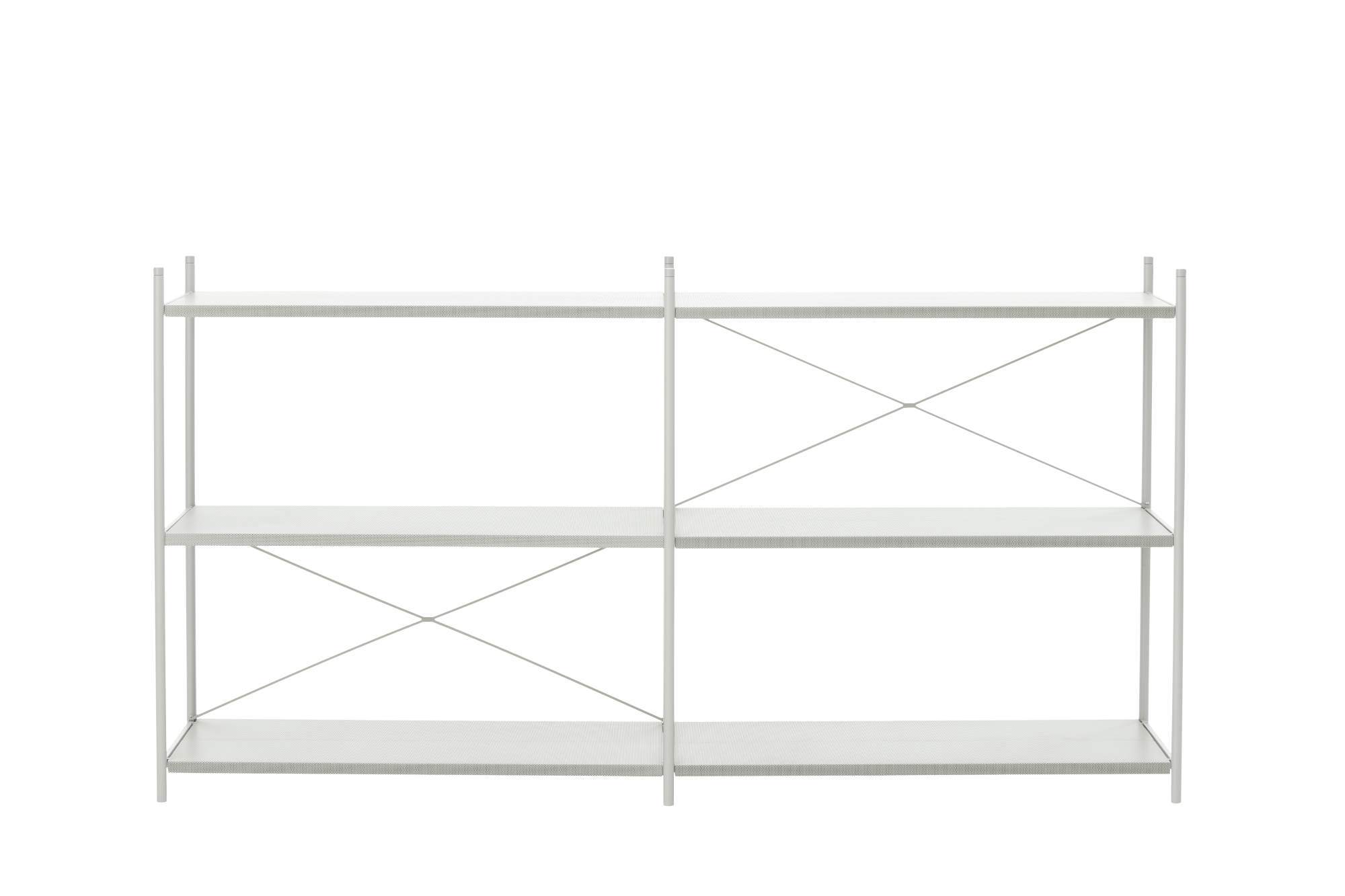 Graues Punctual Regal 2x3 von Ferm Living. Modernes, minimalistisches Regalsystem für Wohnzimmer und Büro.