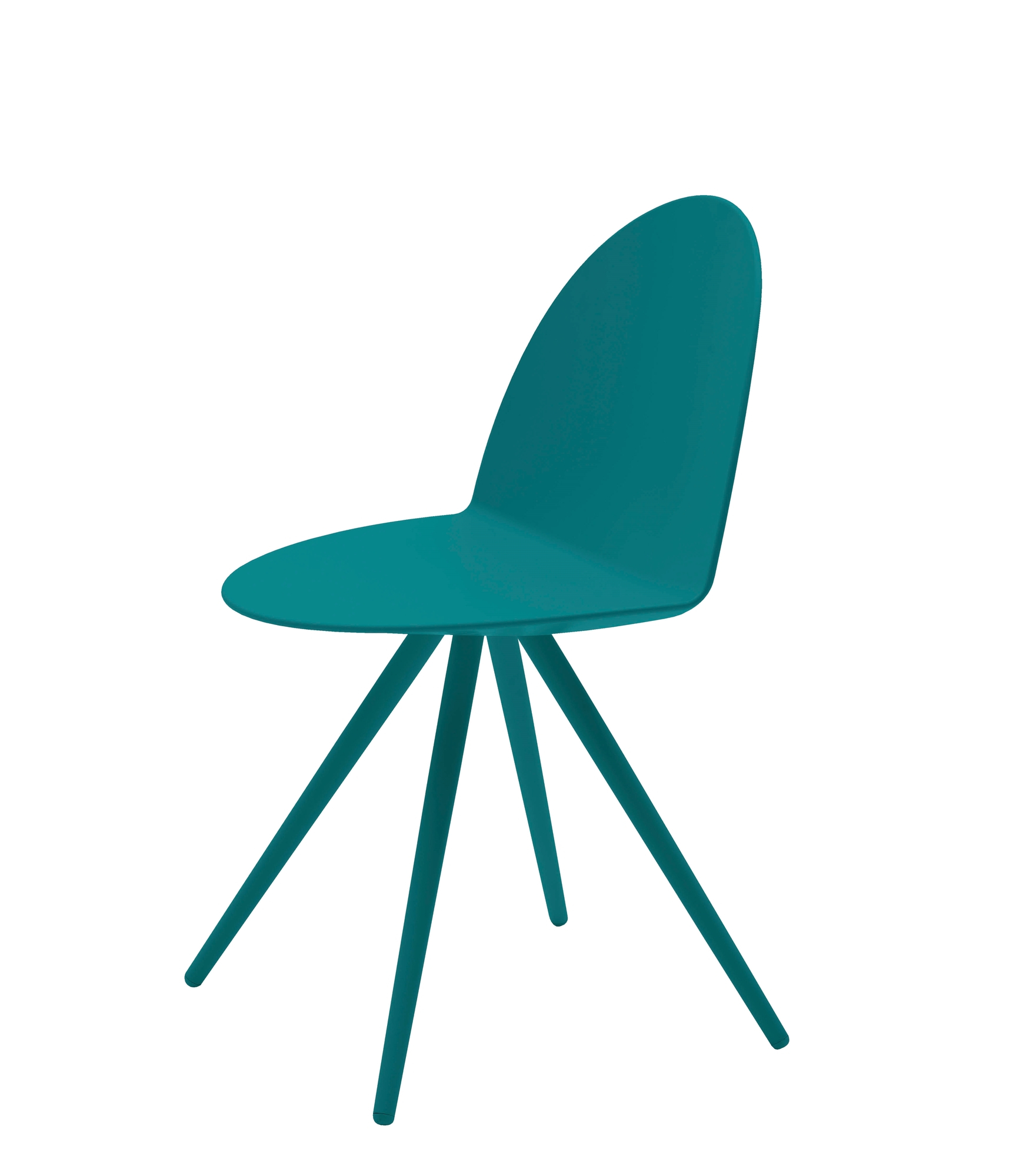 Weißer Camel Stuhl von Segis mit minimalistischem Design und drei Beinen für Esszimmer oder Büro.