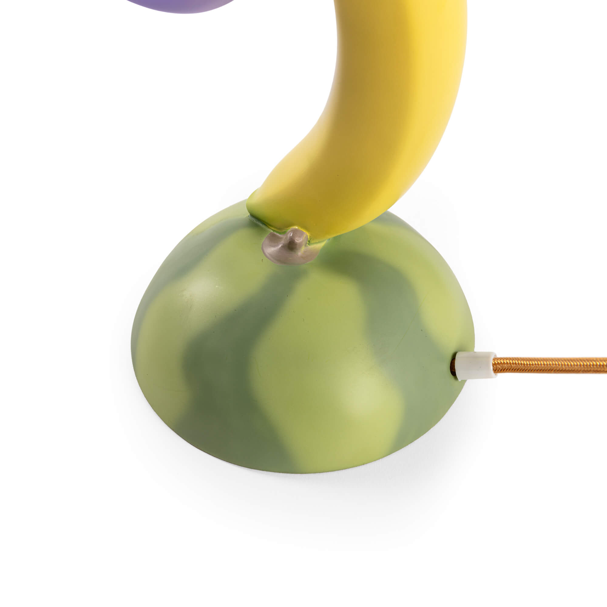 Detailaufnahme der Seletti Vitamin Table Lampe: Aubergine, Banane und Wassermelone Design Tischleuchte.