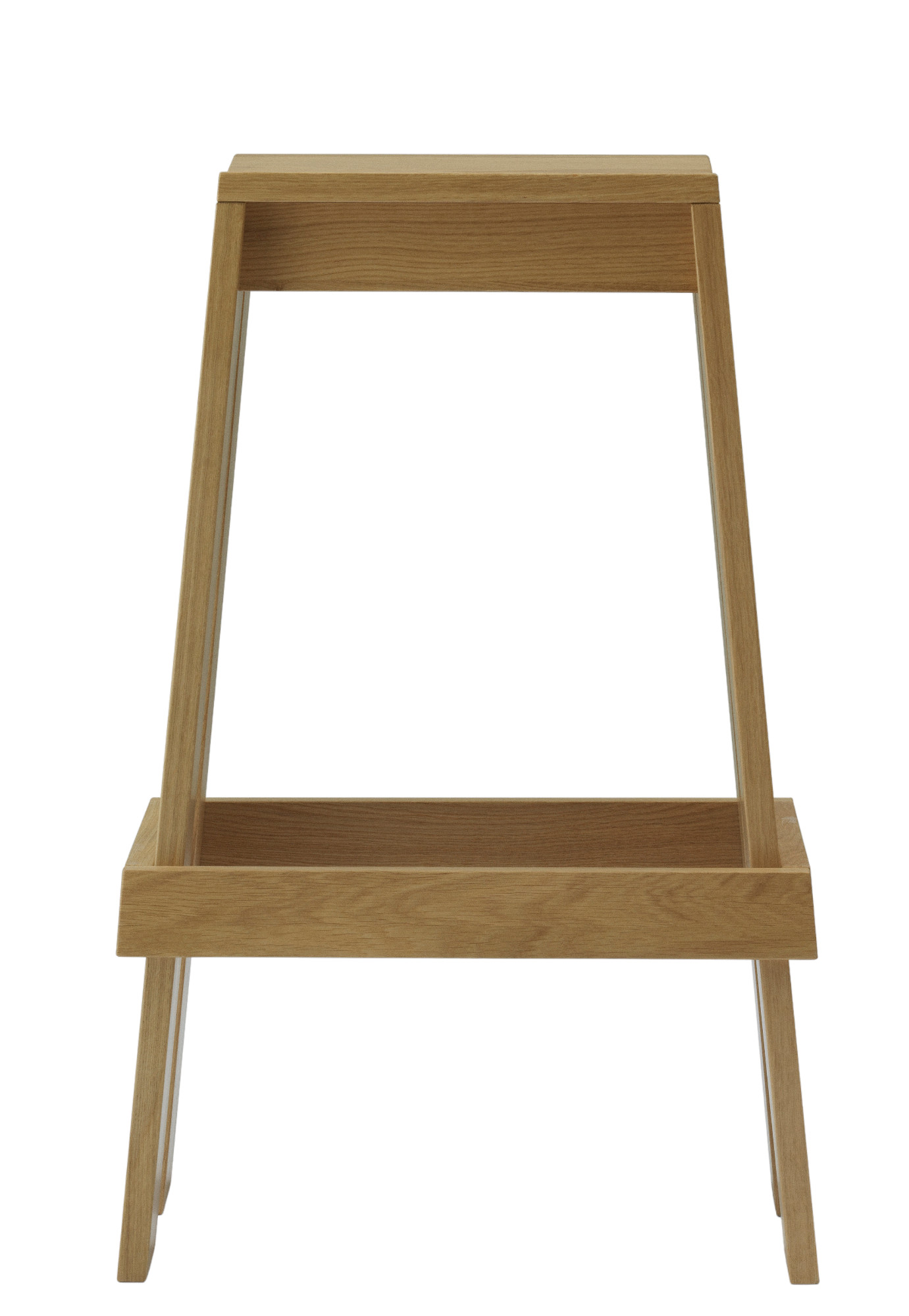 Let Barstool Barhocker H 75 cm von Normann Copenhagen aus Eichenholz, Frontansicht.