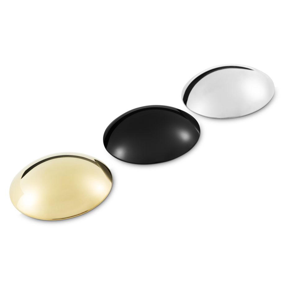 Tom Dixon Press Surface Mini LED Wandleuchte in Gold, Schwarz und Weiß.