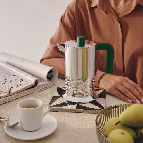PM01/6 AGR Vite Espressomachine voor 6 kopjes Groen Alessi 