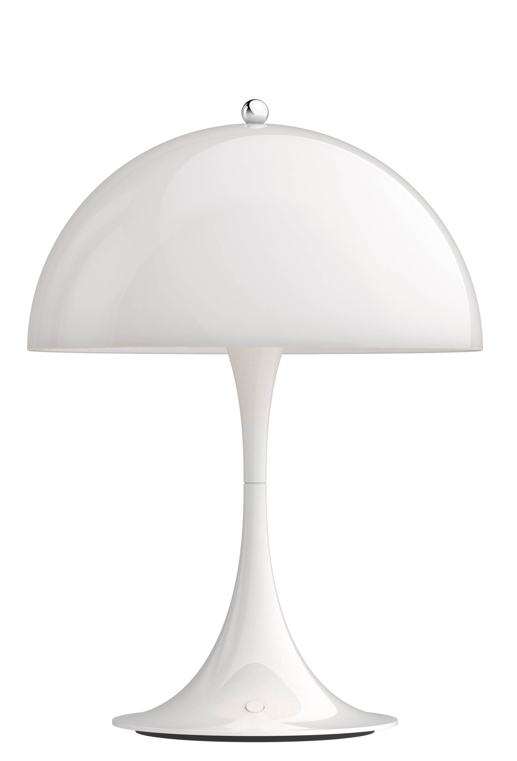 Panthella Portable Tischleuchte von Louis Poulsen, weiße Akku LED Lampe für Innen und Außen.