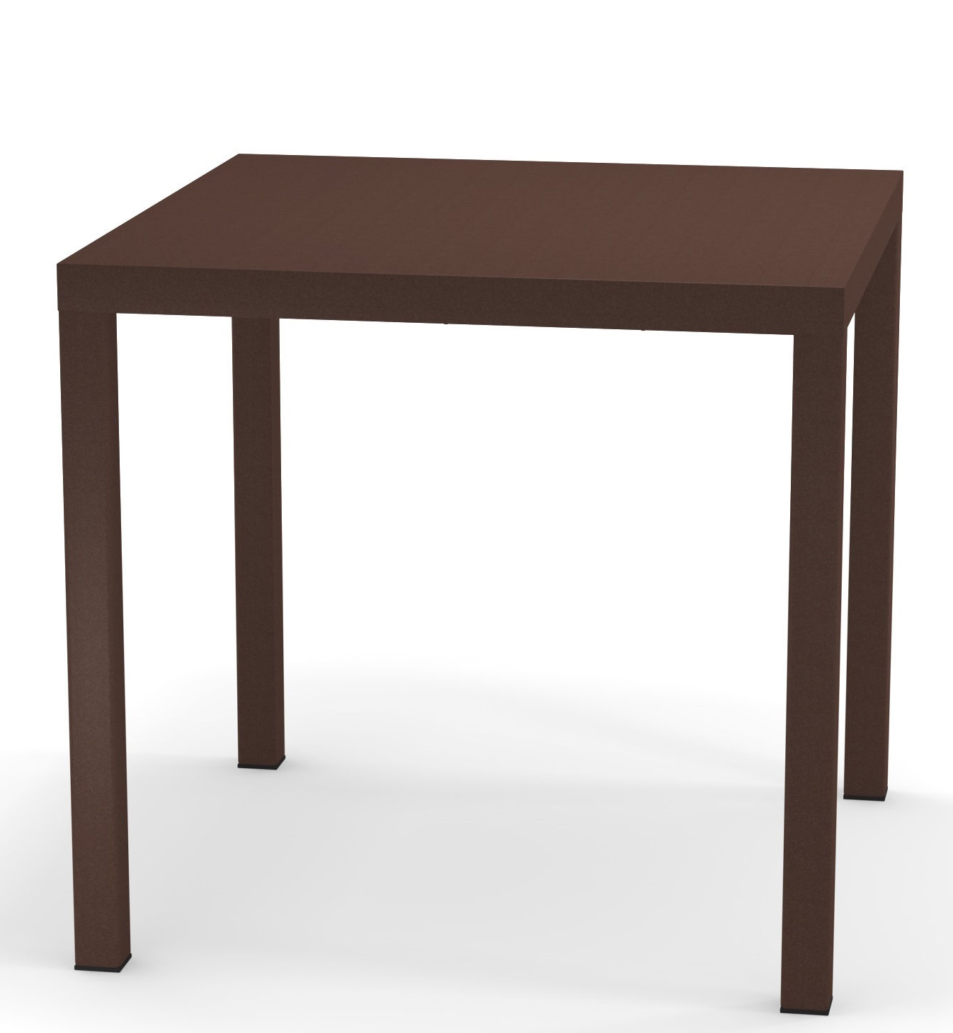 Quadratischer, brauner Nova Tisch von Emu für den Außenbereich, ideal für Garten und Terrasse.
