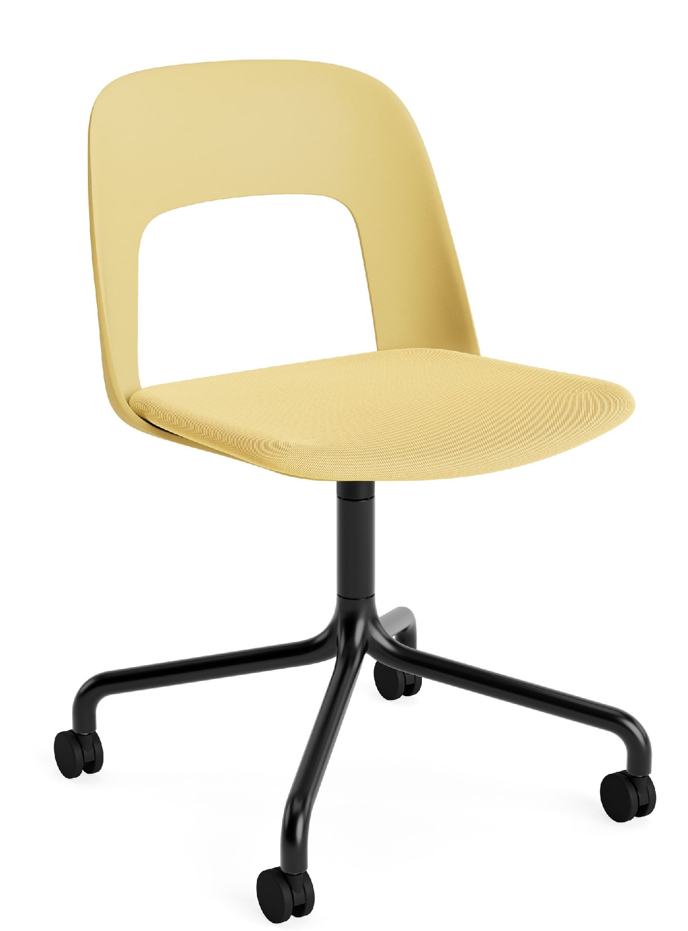 Layout Side Chair 163 draaistoel met vier poten van Hay