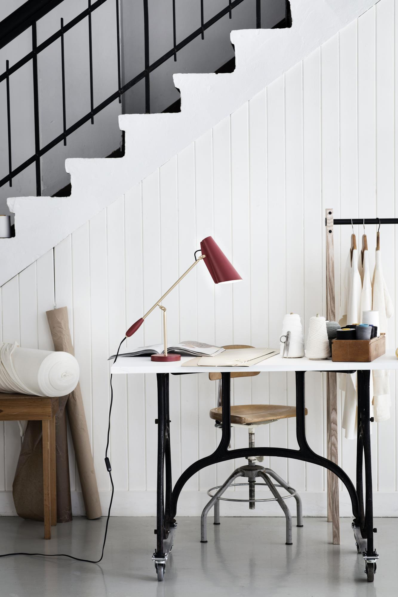 Birdy tafellamp wit / staal Northern