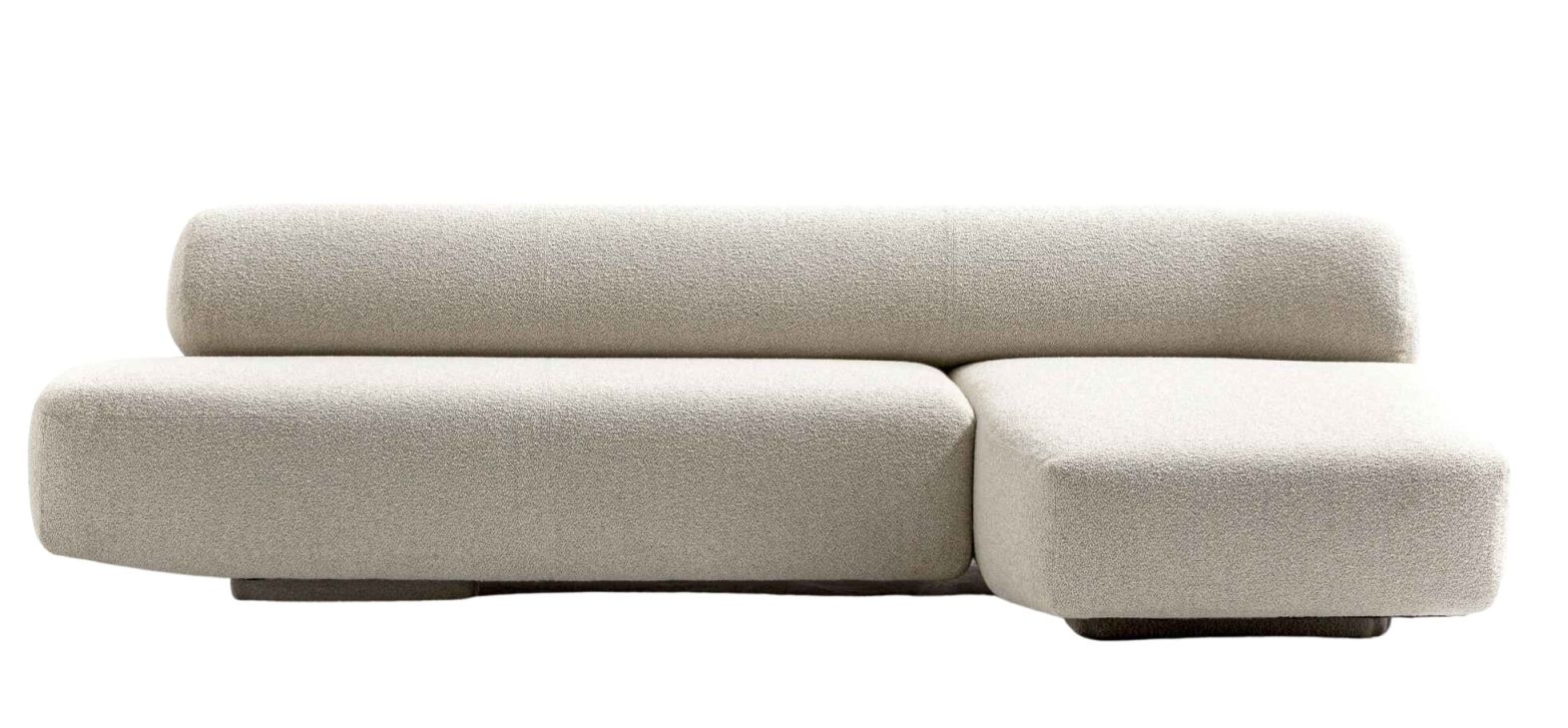 Gogan Sofa von Moroso: Modernes 3-Sitzer Sofa in Beige mit weicher Textur.