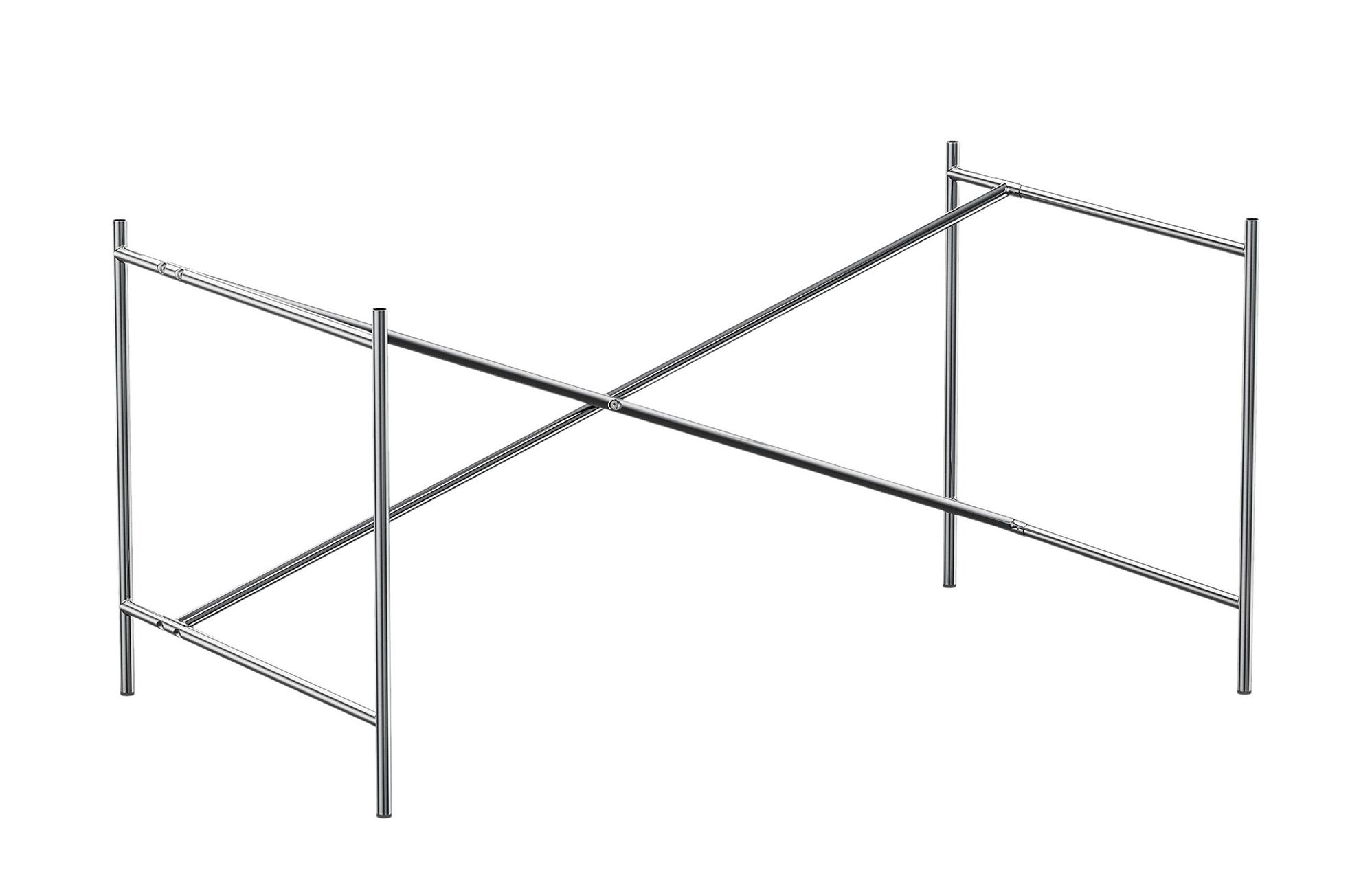 Eiermann Tischgestell 2 von Richard Lampert, minimalistisches Design aus verchromtem Stahl für individuelle Tische.