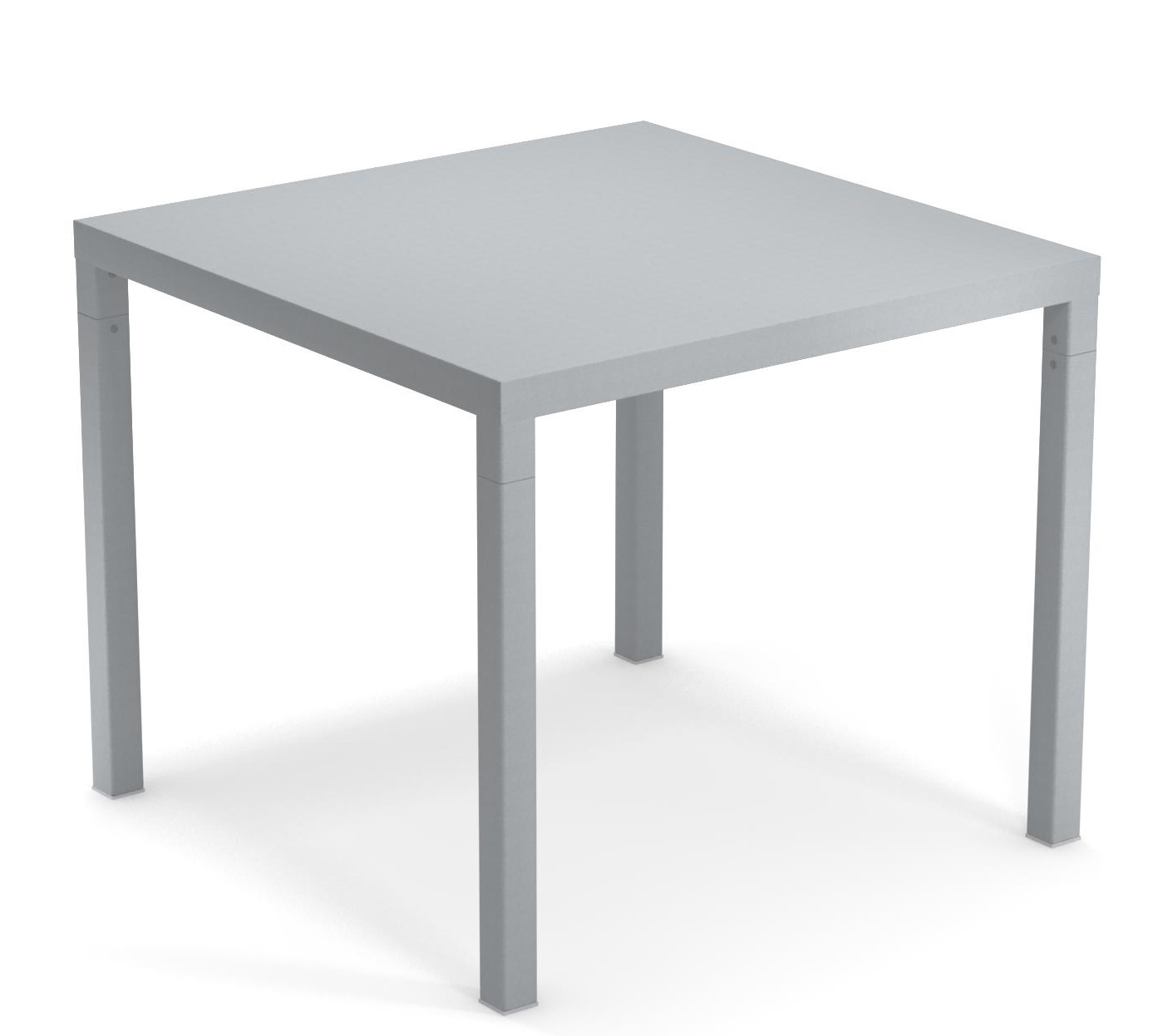 Quadratischer, grauer Nova Tisch von Emu für den Außenbereich, ideal für Garten und Terrasse.