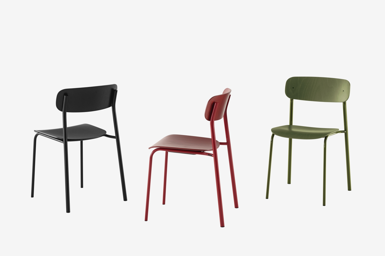 S 243 Thonet Stuhl in Olivgrün, Stahlrohrstuhl Designklassiker, Einzelstück, verschiedene Farben.