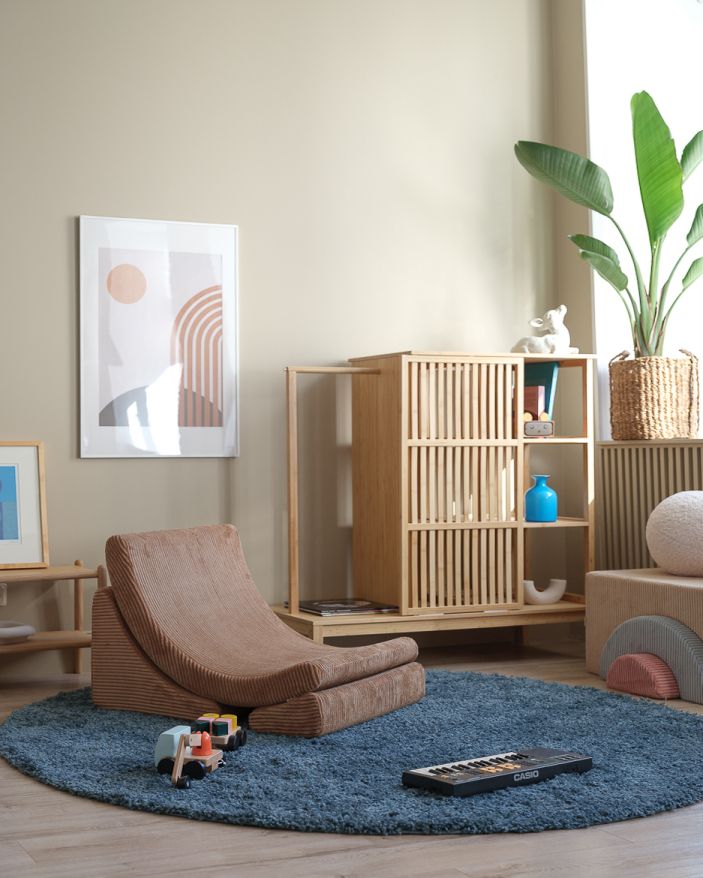 Mond kinderfauteuil van breedcorduroy van Wigiwama