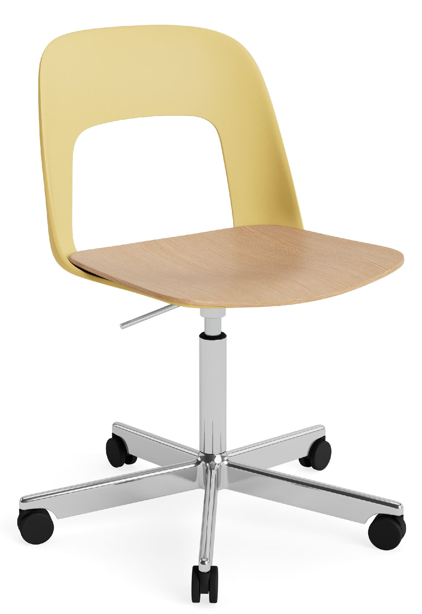 Layout Side Chair 142 stoel met vijfpoot en draaivoet van Hay