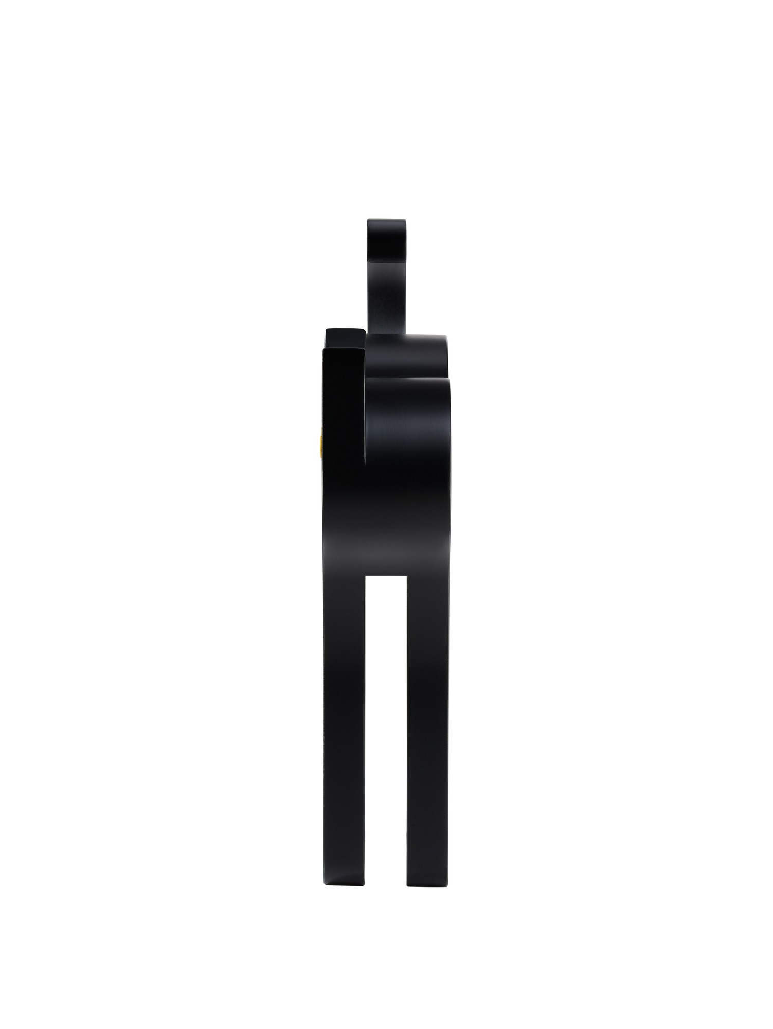 Schwarze Tecta Holzfigur Katze, minimalistische Dekoration für Wohnzimmer und Kinderzimmer, modernes Design.