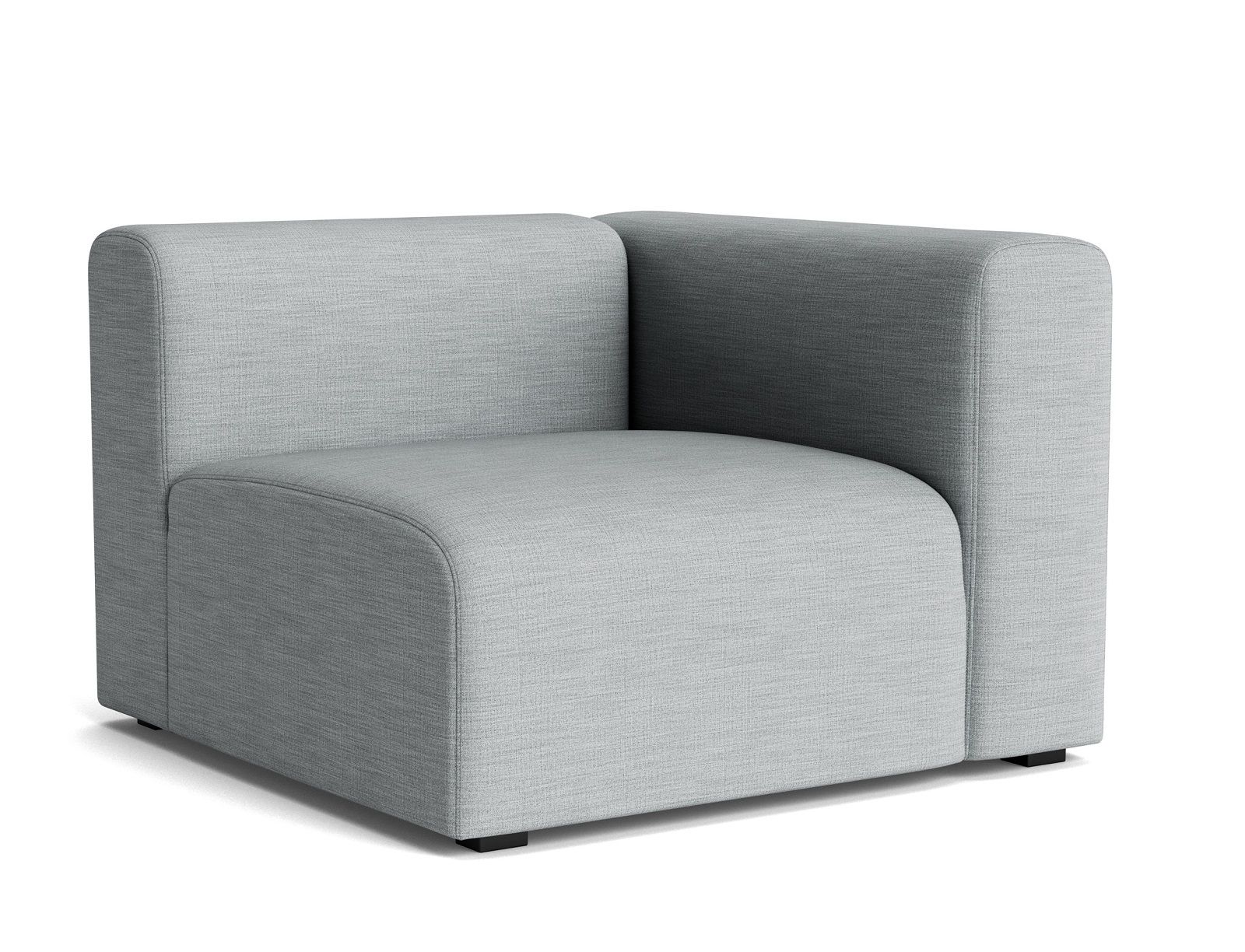 Graues Mags Sofa Modul rechts von Hay, modernes Ecksofa für Wohnzimmer.