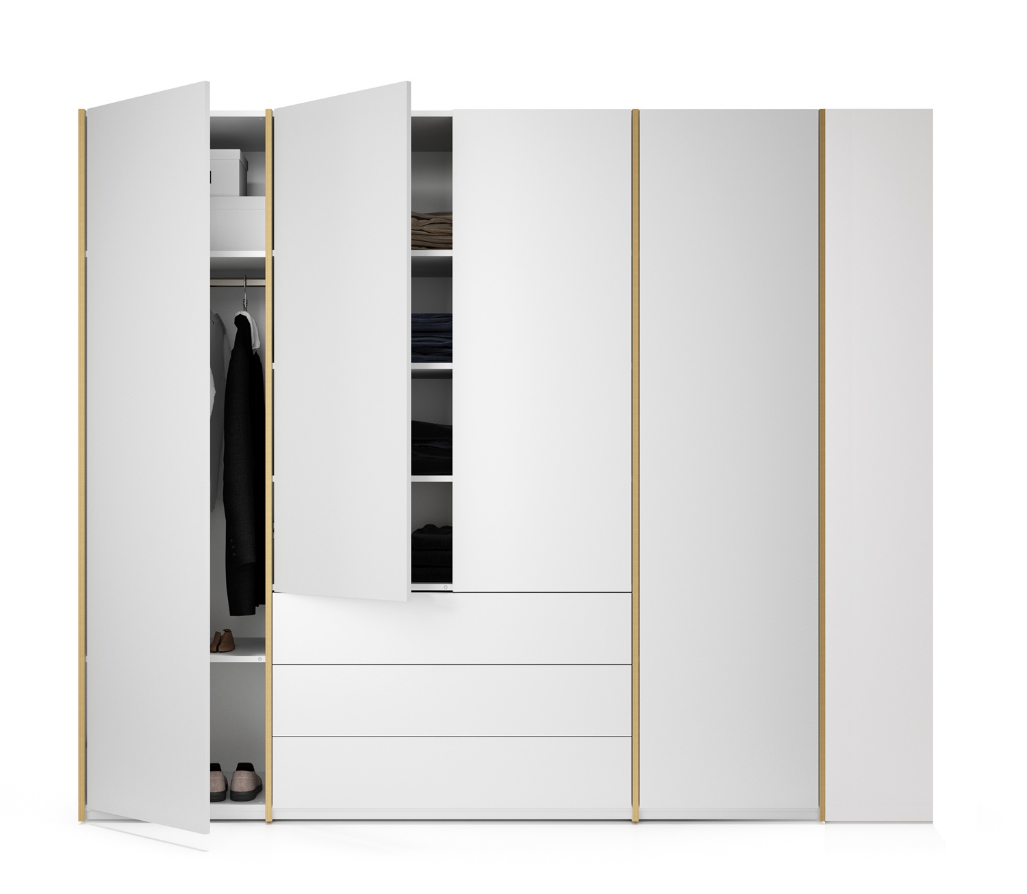 MODULAR PLUS-kast met aanbouwrek rechts van Müller Möbelwerkstätten