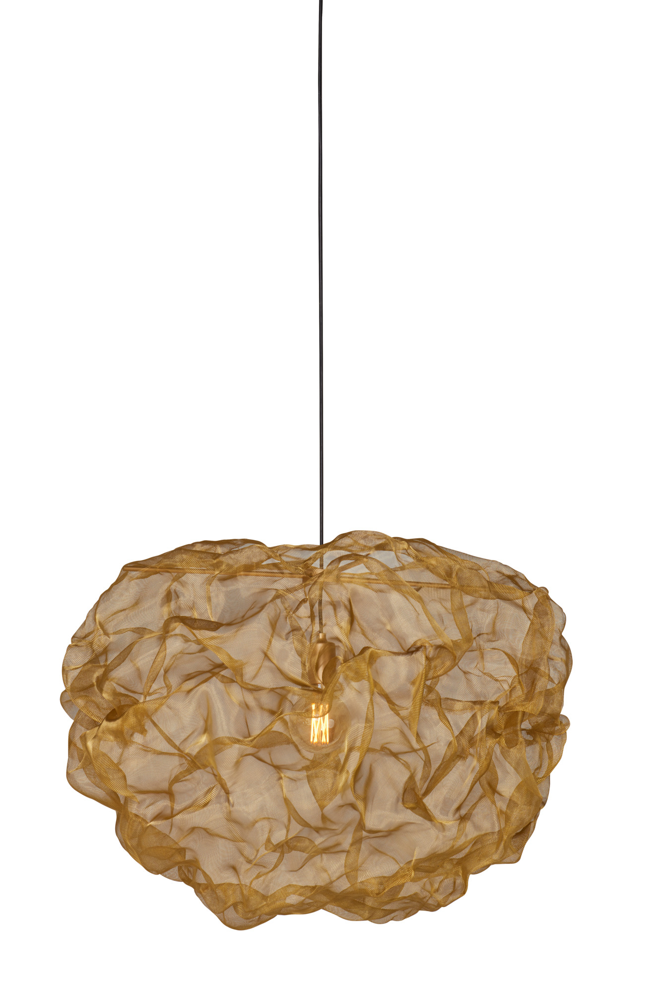 Goldene Heat Pendelleuchte von Northern: Moderne Hängelampe mit einzigartigem, organischem Design für Wohnzimmer und Esszimmer.