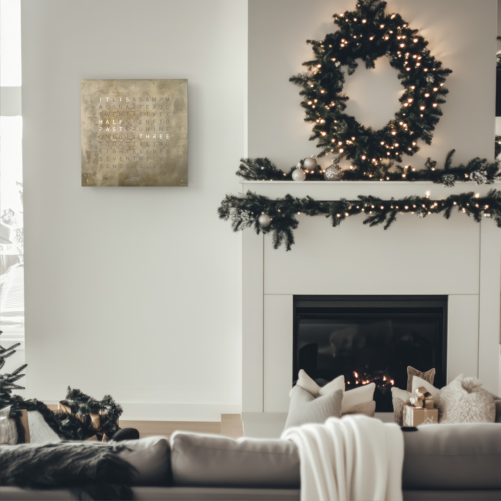 Earth 45 Creator's Edition wandklok / Tijdsobject Engels QLOCKTWO