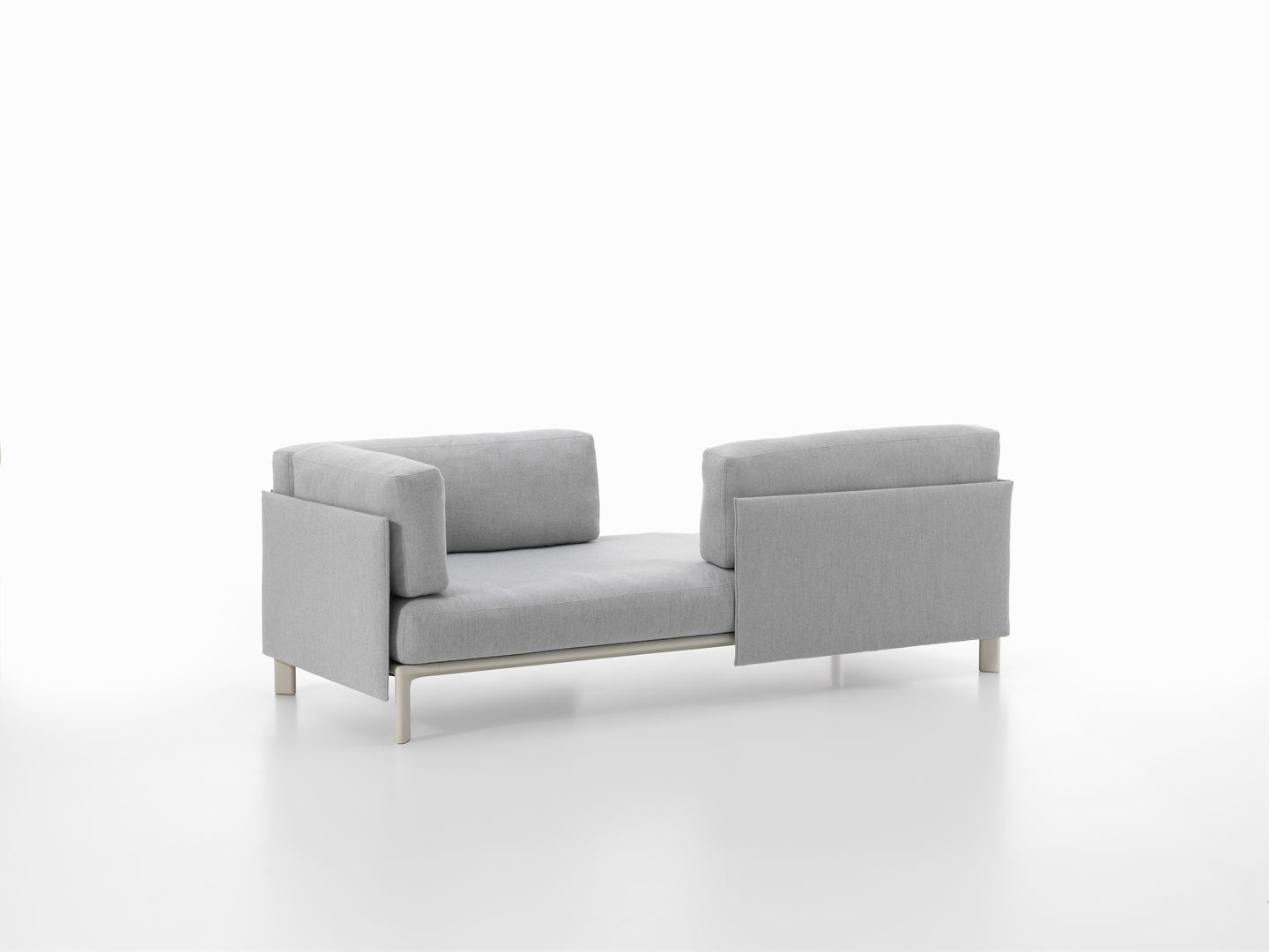 Vitra Anagram Sofa Plattform 90 x 180 cm, modernes graues Lounge Sofa für Wohnzimmer.