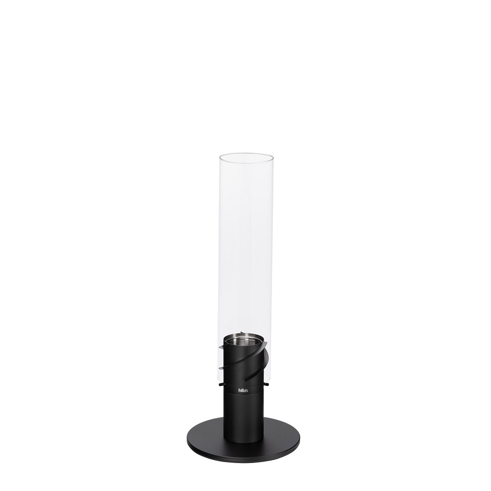 Schwarze Erhöhung für höfats Spin 90 Windlicht/Tischfeuer. Modernes Design für stimmungsvolle Beleuchtung im Innen- und Außenbereich.