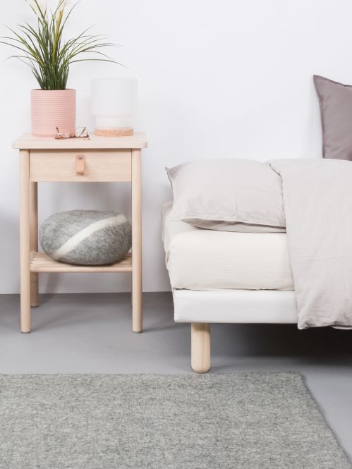 Mono rechthoekig viltkleed 160 x 230 cm myfelt Carl (grau gemêleerd)