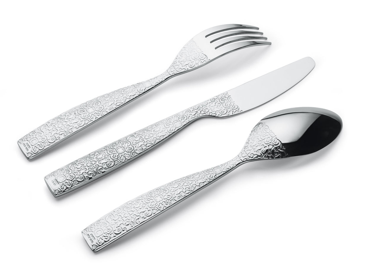 Gedecoreerde bestekset Alessi