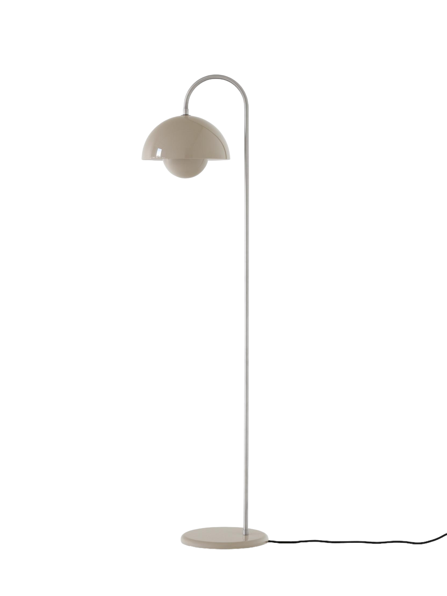 Flowerpot VP12 Stehleuchte von AndTradition in Beige: Moderne Bodenleuchte für Wohnzimmer und Schlafzimmer.
