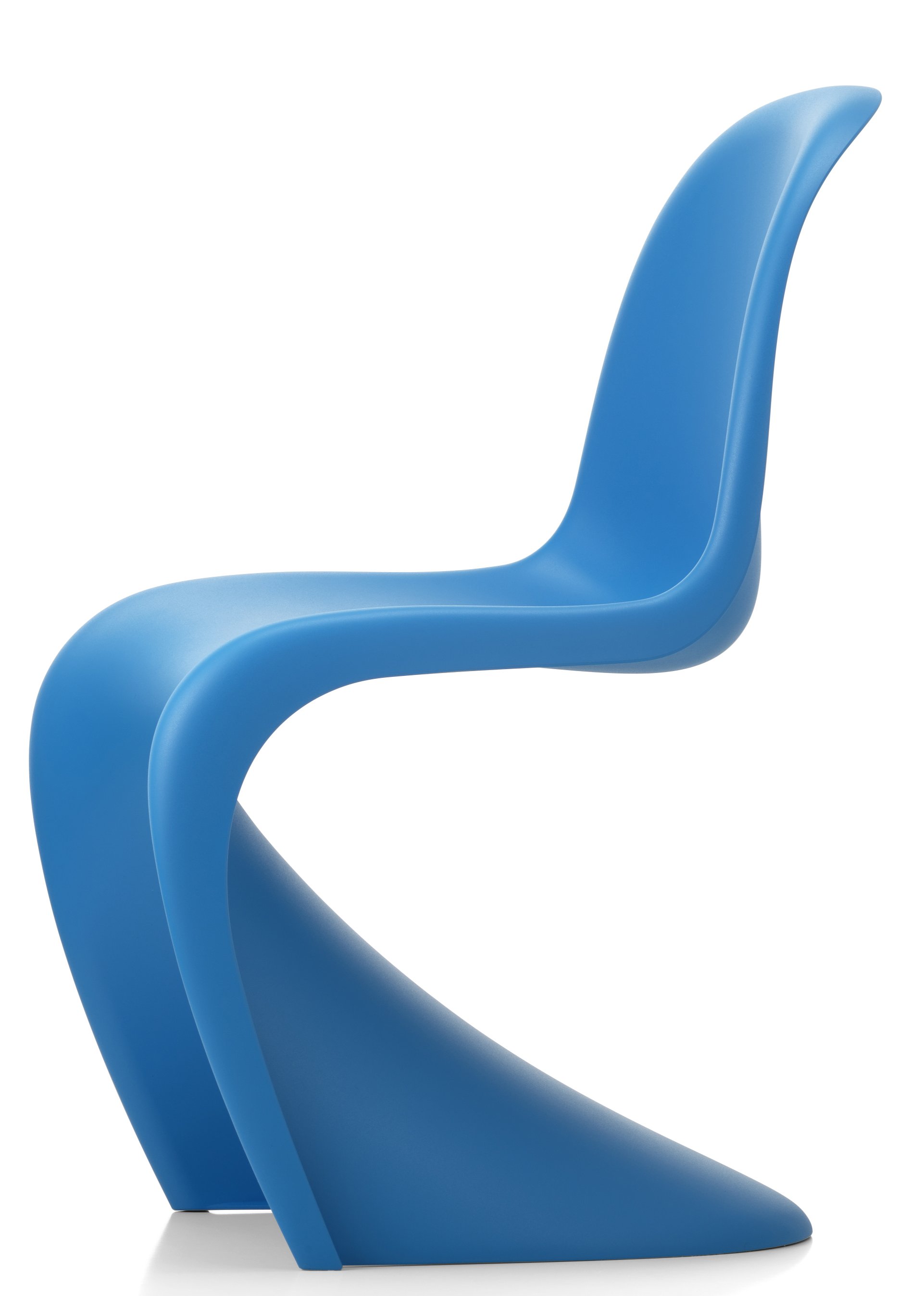 Panton Chair in Gletscherblau, ein moderner Kunststoffstuhl von Vitra in neuer Höhe.