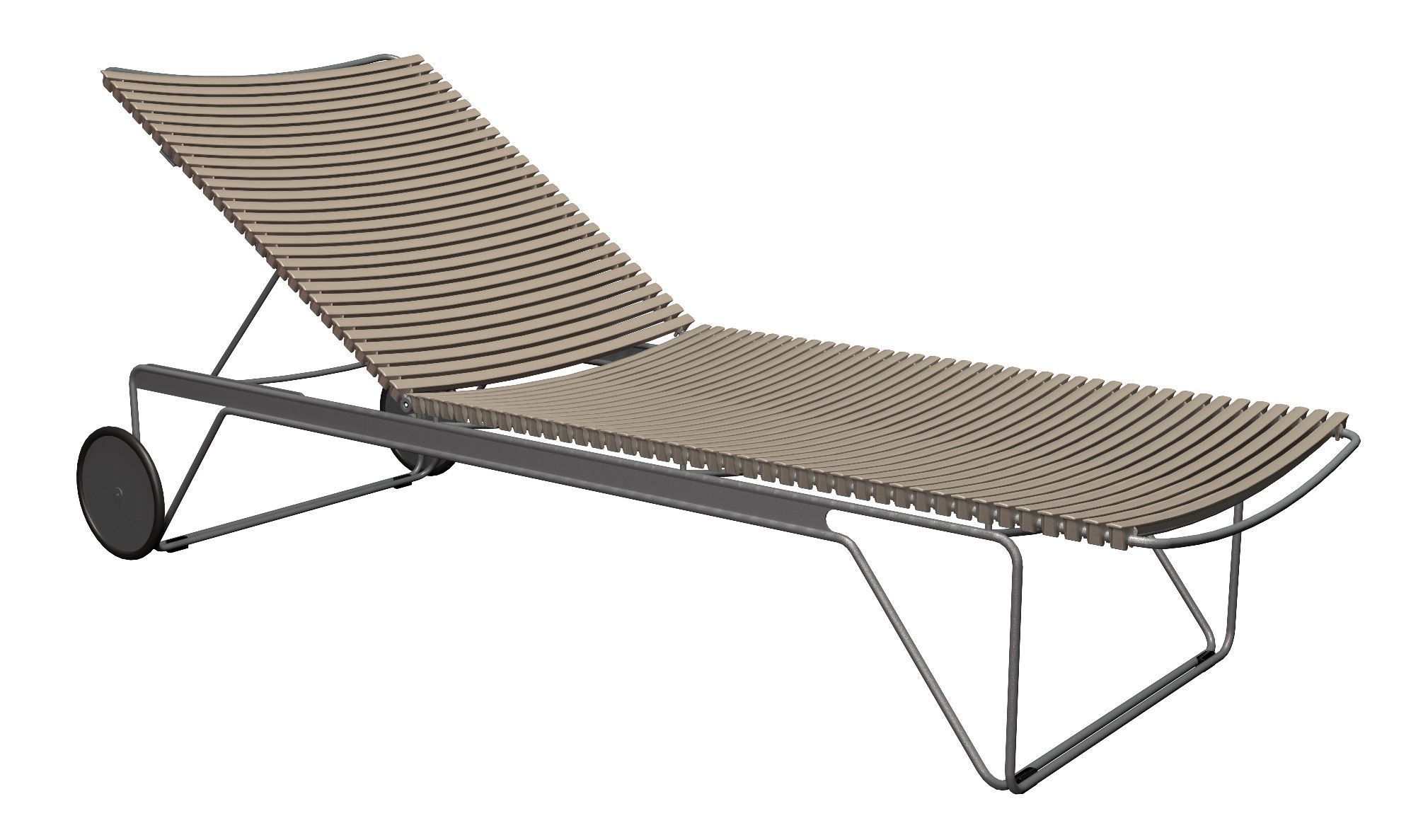 Click verstelbare chaise longue voor buiten Houe